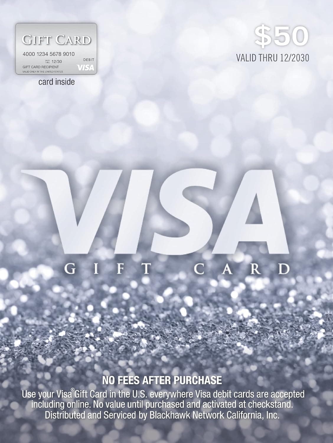 Visa $50 Gift Card (plus $4.95 Purchase Fee) - Image 2