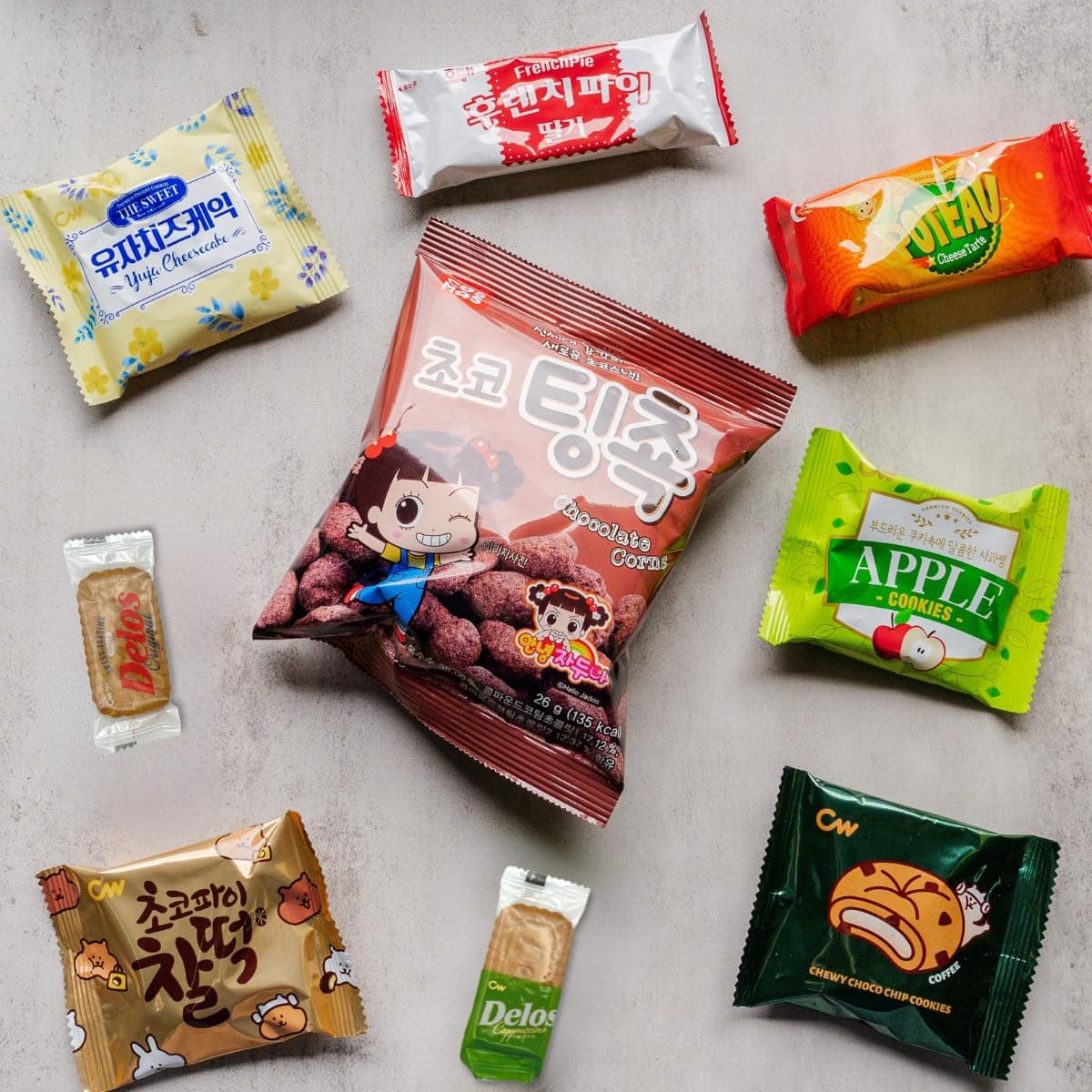 Korean snack box variety pack, 50 count individually wrapped, care package sampler with candy, cookies, chips, and treats, gift bundle for kids, students, adults, and snack lovers - Image 7