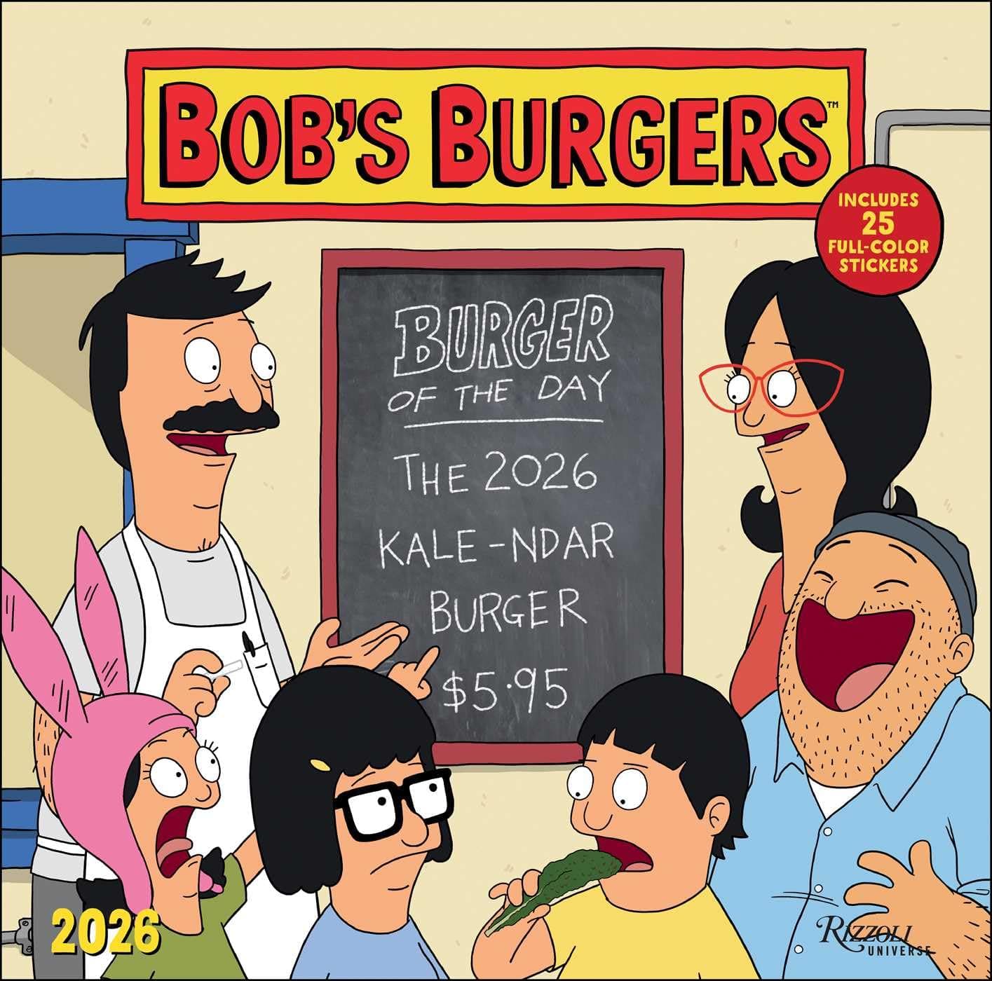 Bob's Burgers 2026 Wall Calendar (Includes Stickers) - Image 2
