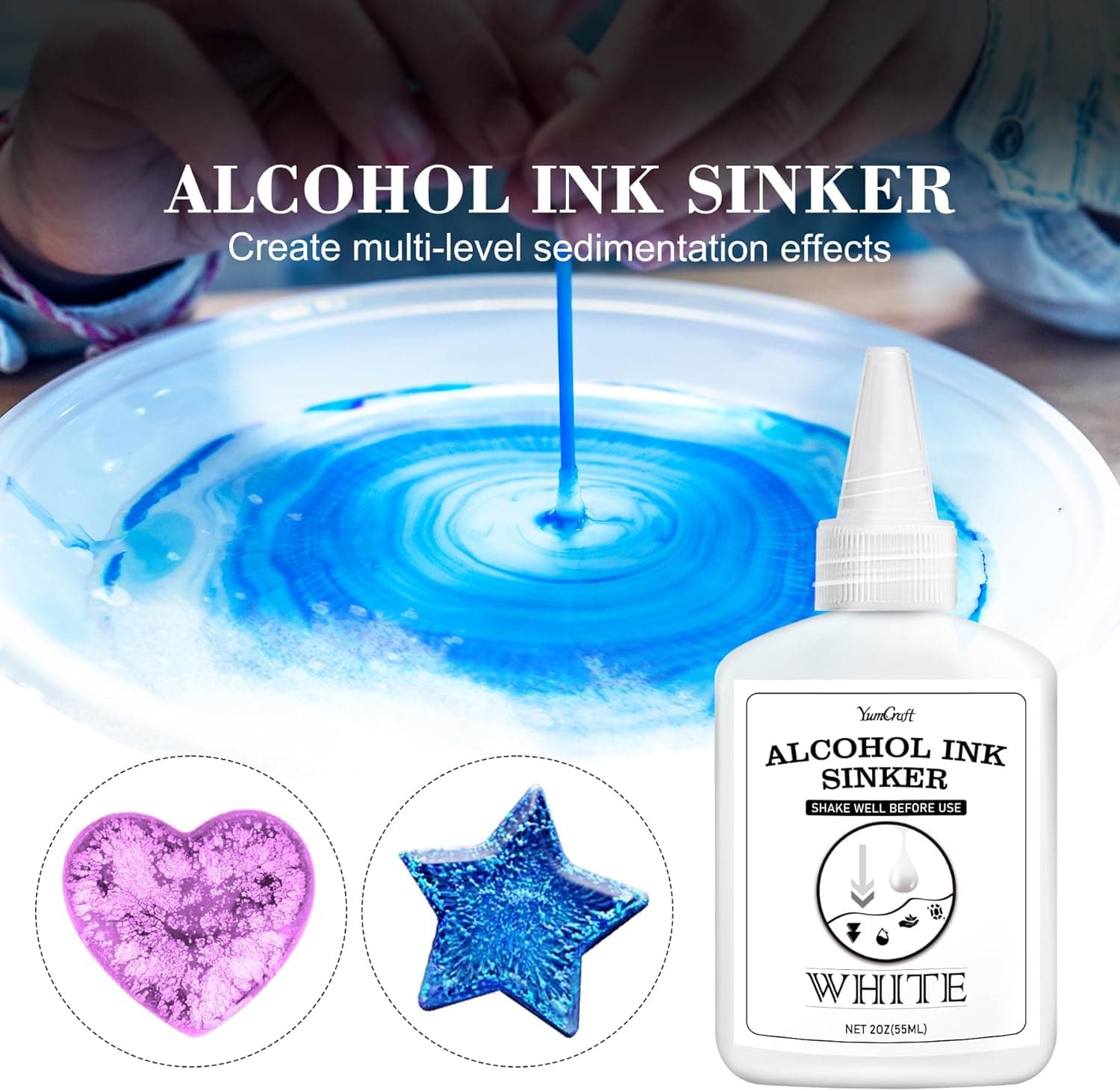 White Alcohol Ink for Epoxy Resin - 4 Ounce White Color Alcohol-Based Resin Ink for Resin Petri, Resin Tumblers, Coaster Making, White Alcohol Paint Epoxy Resin Pigment for Painting, Yupo, Resin Art - Image 5