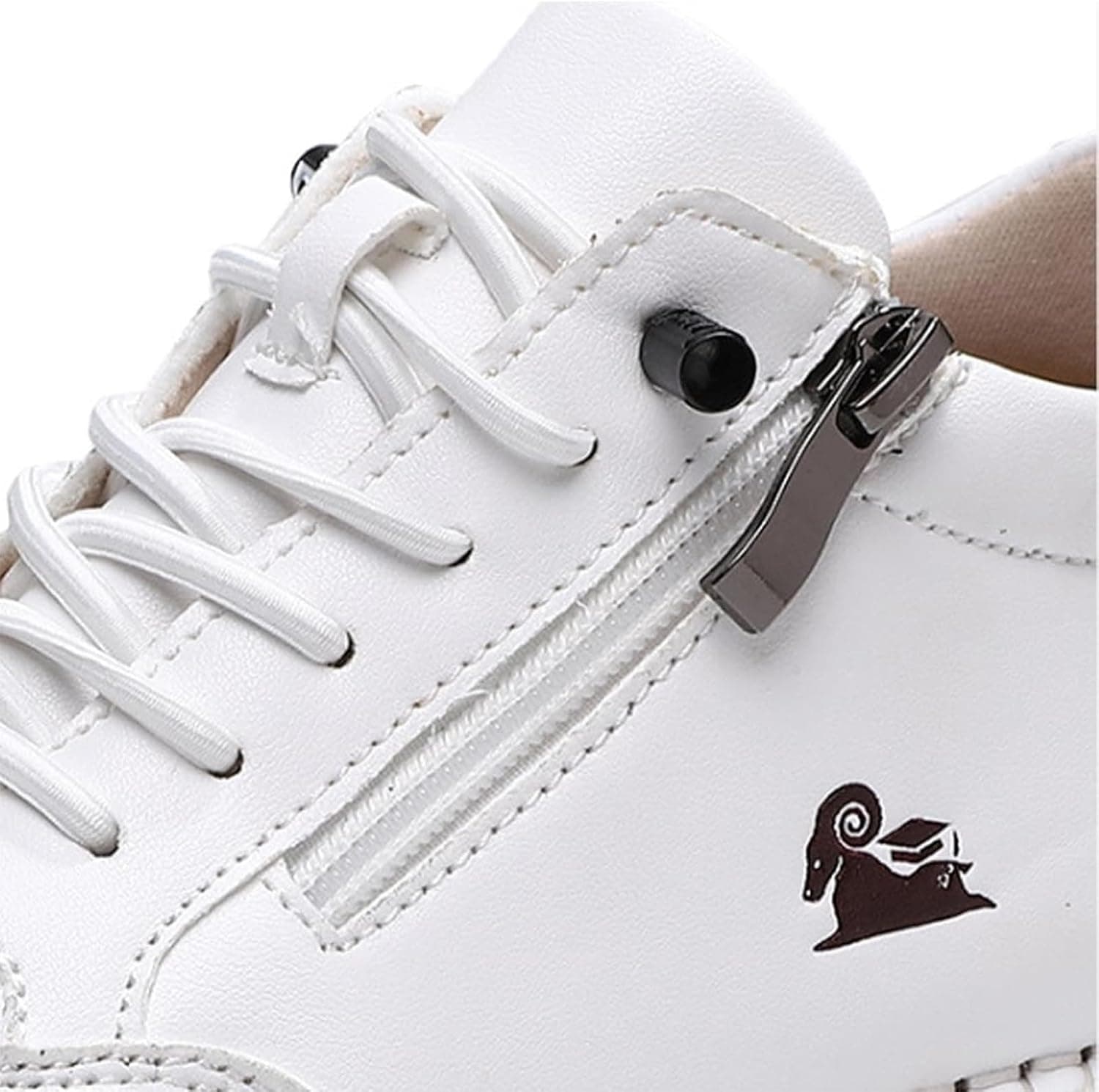 Amazon.com | Women's Handmade Urban Comfortable Orthopedic Zipper Sneakers (9.5,#B) | Women's Orthopedic Casual Leather Boots - Wide Toe, Arch Support, Waterproof, Pressure Relief for Everyday & Travel | Fashion Sneakers - Image 5