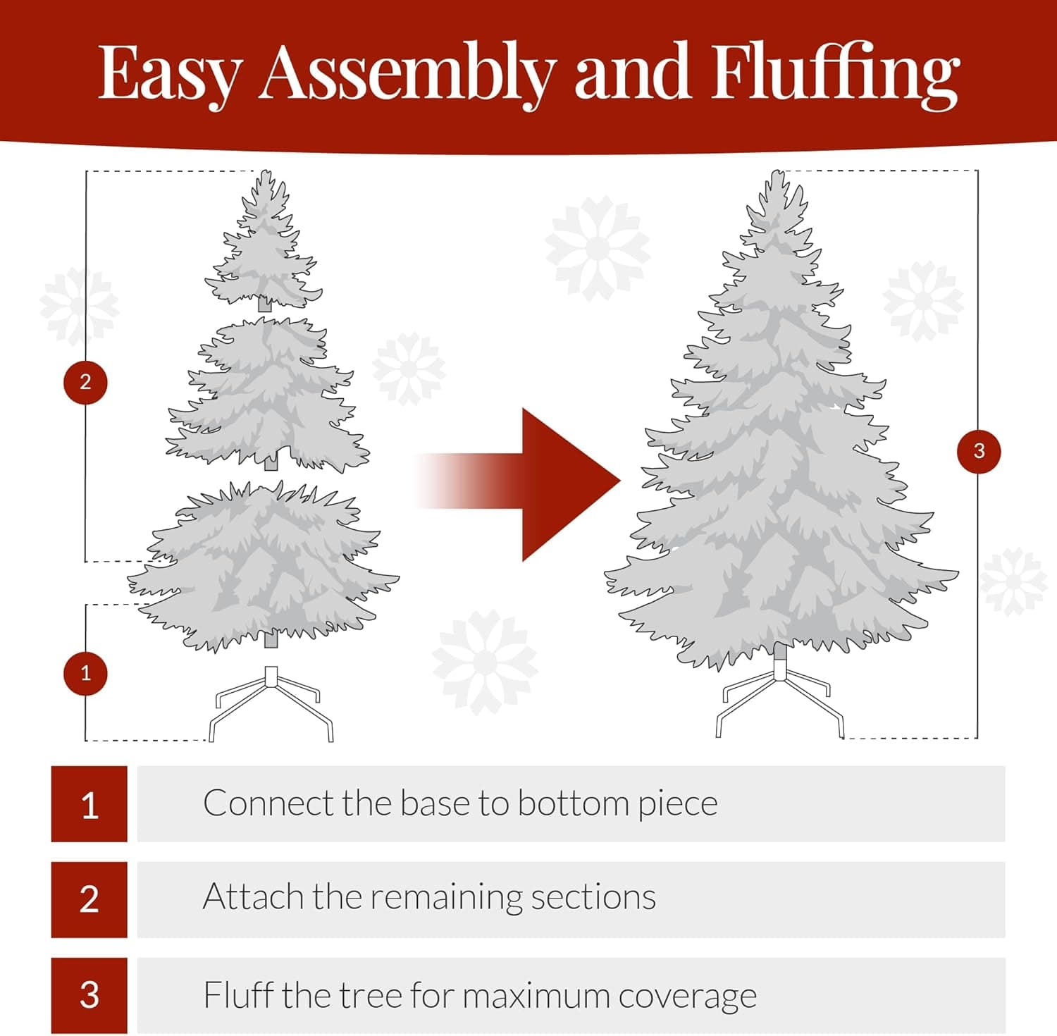 Best Choice Products Artificial Christmas Tree, 7.5ft Premium Unlit Pine Design, Dense Branches Realistic Holiday Décor​ w/Easy Assembly - Green 7.5ft Green - Image 8
