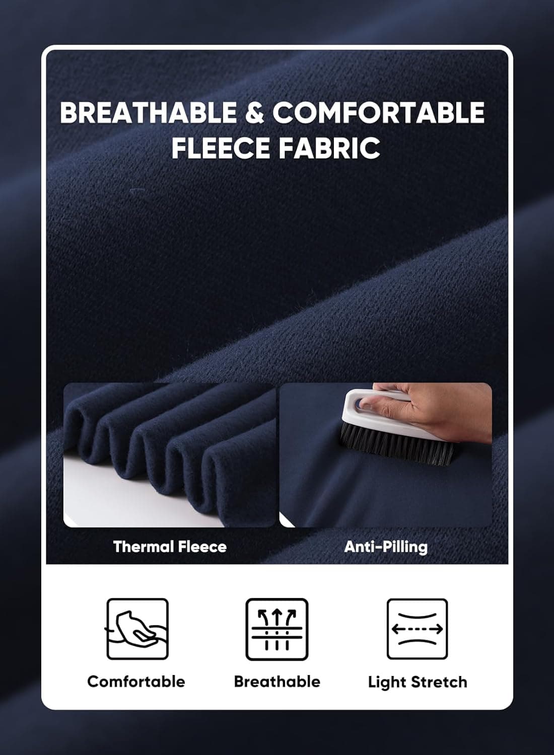 JMIERR Men's 2 Piece Outfits Hoodie Sweatshirt Tracksuit & Joggers Sweatpants Sweatsuit Set X-Large Navy Blue - Image 8