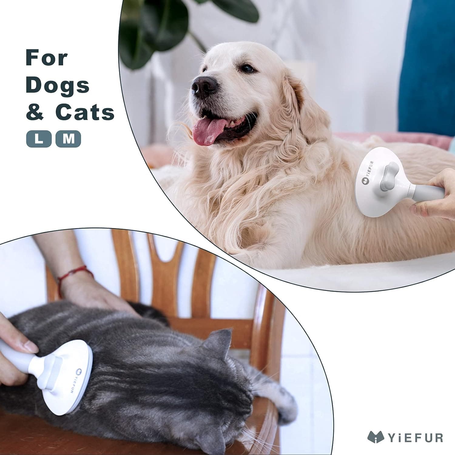 Cat Hair Brush,Cat Brush for Shedding,Soft Silicone Self Cleaning Brushes for Short and Long Haired Cats for Grooming and Shedding White - Image 6