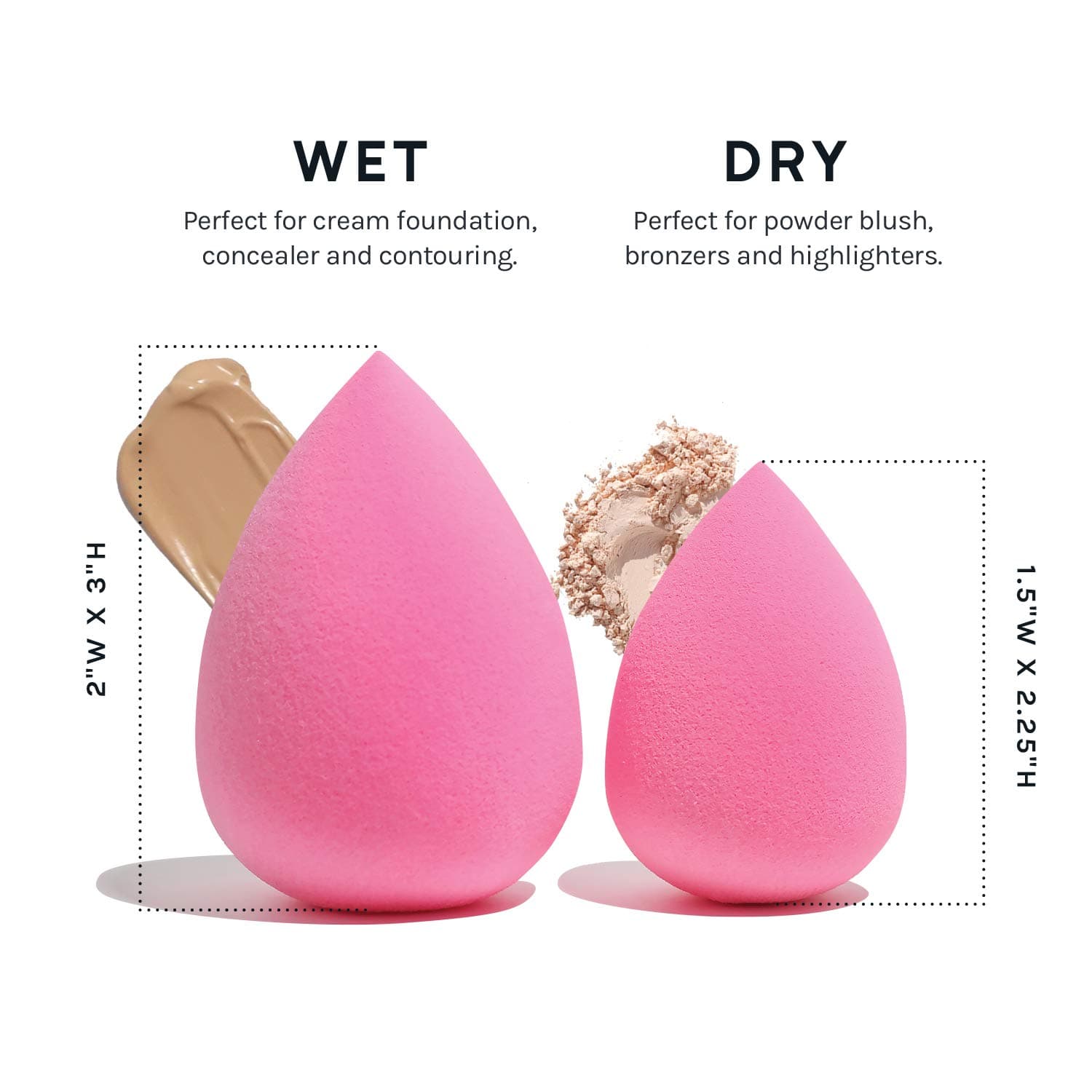 AOA Studio Collection makeup Sponge Set Latex Free and High-definition Set of 6 makeup Wonder blender For Powder Cream and Liquid, Super Soft Wonder Beauty Cosmetic - Image 8
