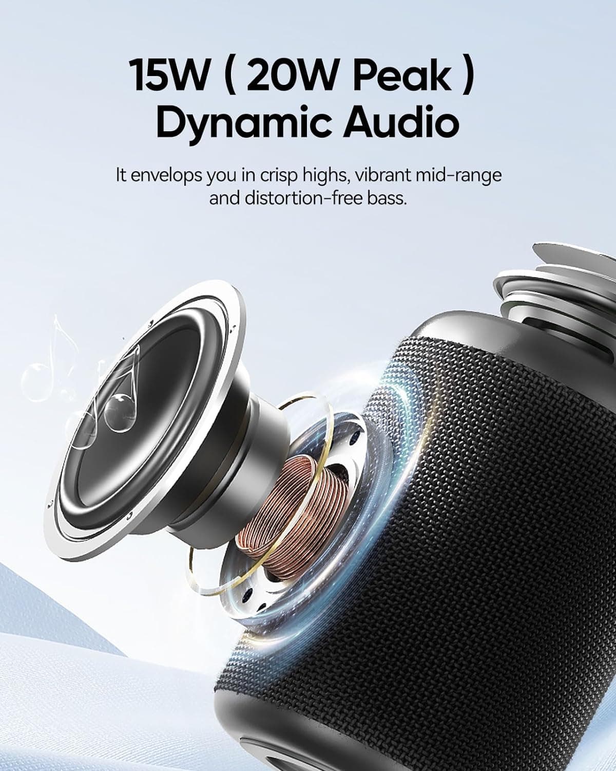 Portable Bluetooth Speaker Valentines Gifts For Him: Powerful Crystal Clear Sound/Romantic Light/IPX5 Waterproof/All Day Playtime/BT 5.3/TWS Paring,Small Wireless Speaker for Outdoor|Travel|Date Night Black - Image 2