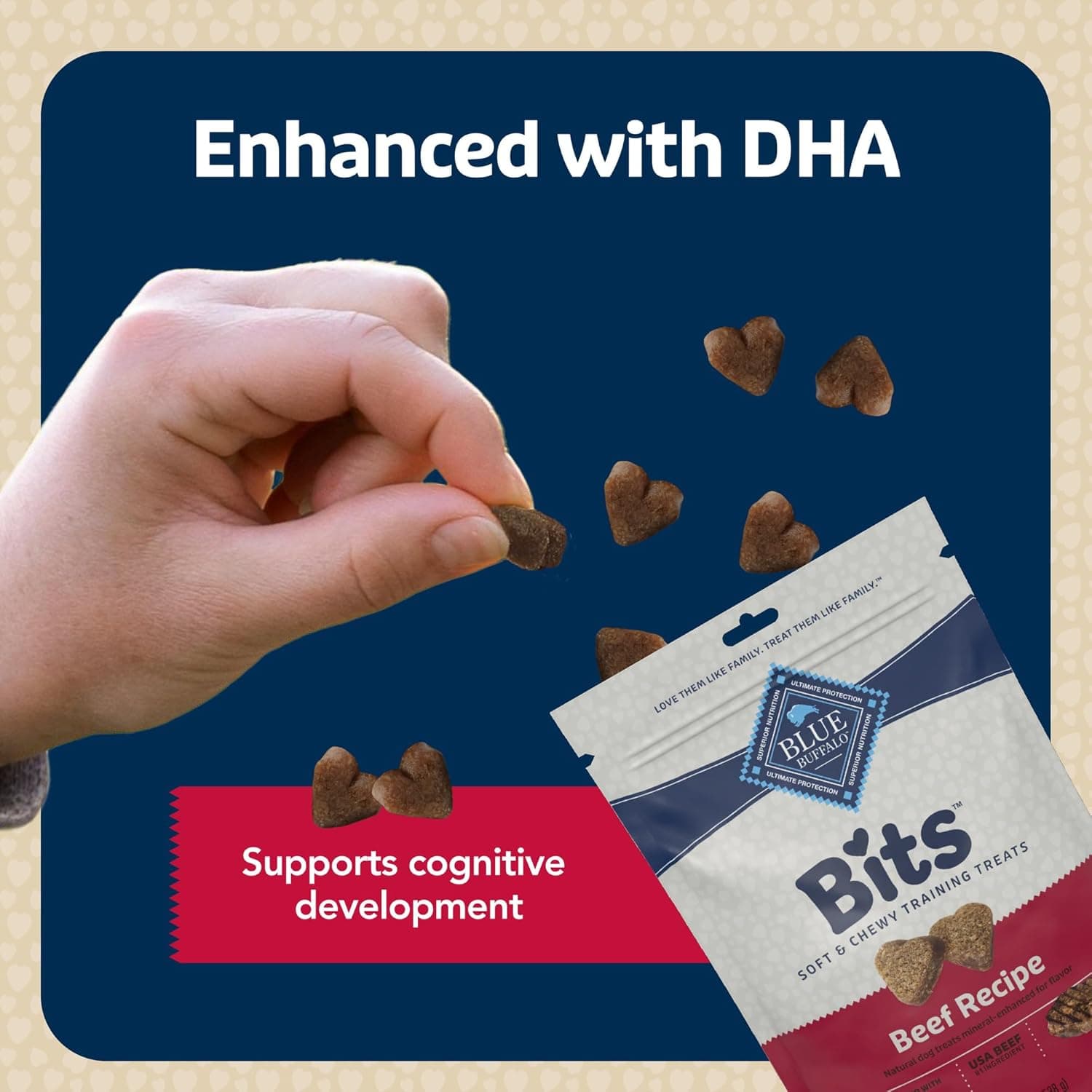 Blue Buffalo Bits Soft Dog Treats for Training, Made with Natural Ingredients & Enhanced with DHA, Beef Recipe, 19-oz Bag Beef 19 Ounce (Pack of 1) - Image 6