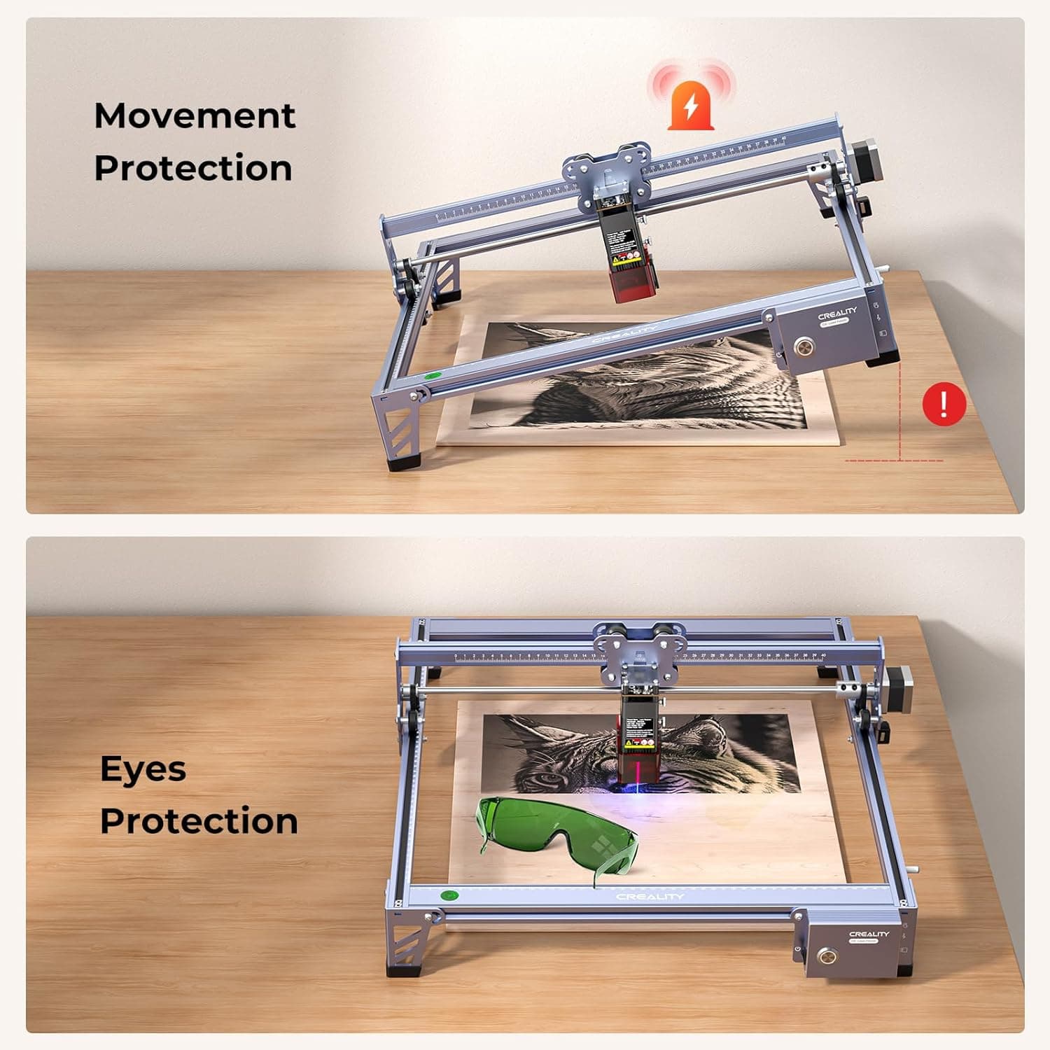 Creality Falcon 5W Laser Engraver Machine, 72w High Precision 0.06mm Laser Cutter and Engraving Machine for Wood Leather Acrylic Glass, 10000mm/min, Offline Usage, Working Area 400 * 415mm Falcon-5W - Image 6