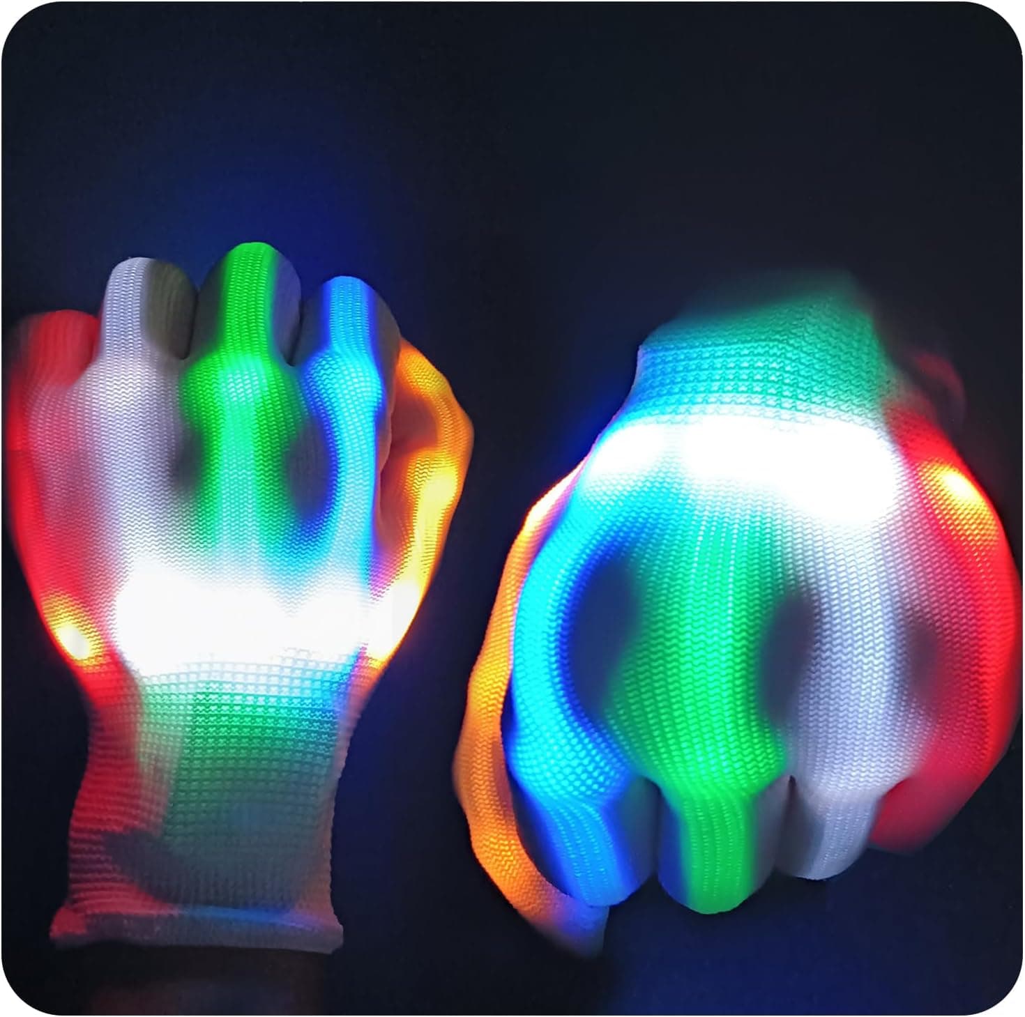 Toys for Ages 8-13 LED Gloves Toys for Boys Age 8-10 Light Up Gloves, Light Up for Kids Birthday Easter Gift Cool Fun Toys for 8-13 Year Old Colorful Medium Size: Ages 7-12 Years - Image 2