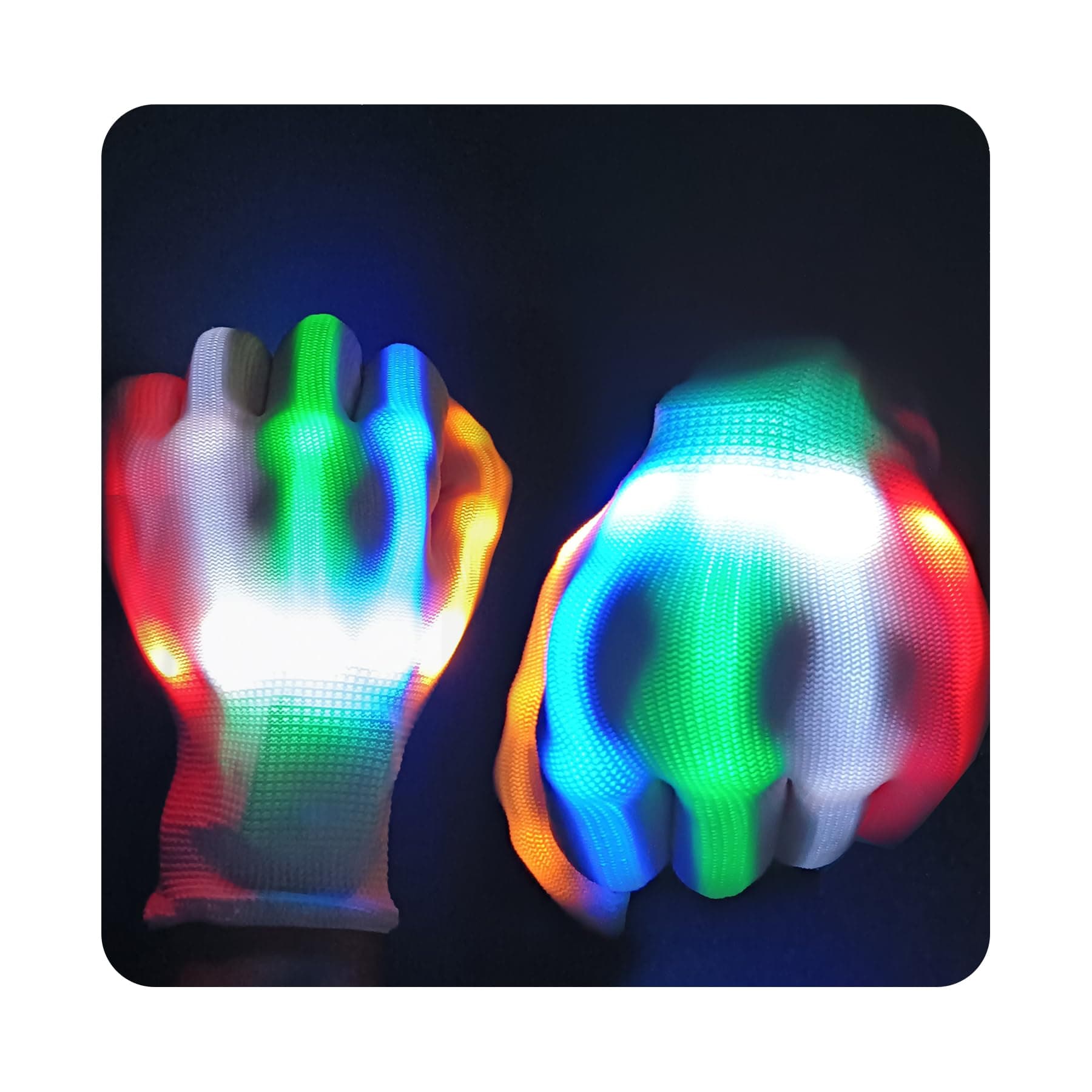 Toys for Ages 8-13 LED Gloves Toys for Boys Age 8-10 Light Up Gloves, Light Up for Kids Birthday Easter Gift Cool Fun Toys for 8-13 Year Old Colorful Medium Size: Ages 7-12 Years
