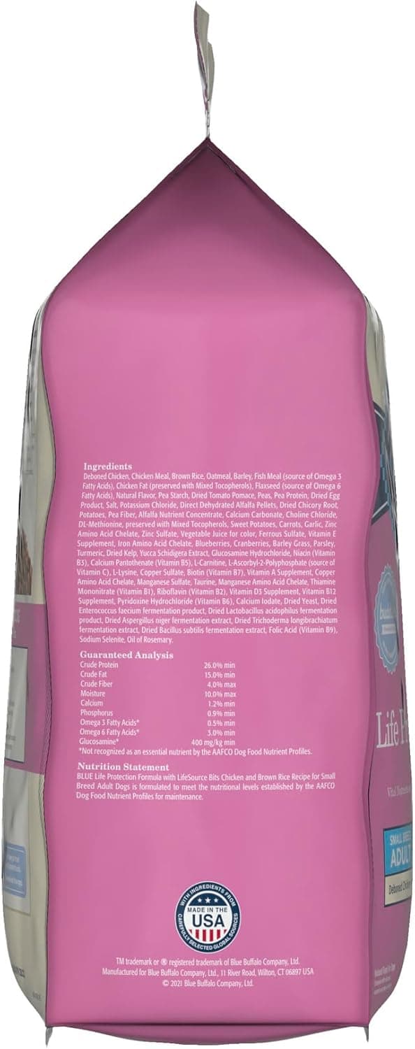 Blue Buffalo Life Protection Formula Adult Small Breed Dry Dog Food, Supports High Energy Needs, Made with Natural Ingredients, Chicken & Brown Rice Recipe, 5-lb. Bag Chicken & Brown Rice 5 Pound (Pack of 1) - Image 5