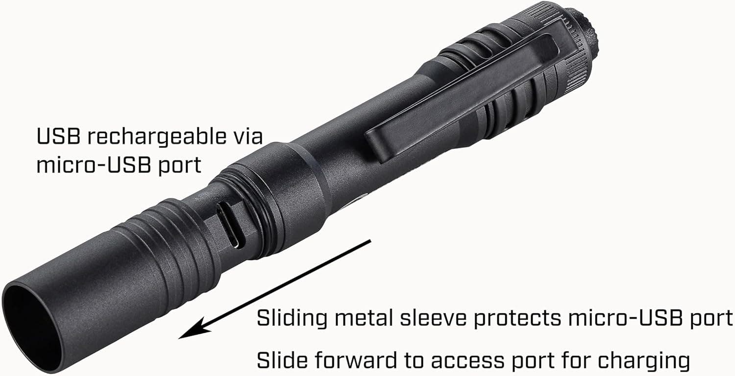 Streamlight 66608 MicroStream 250-Lumen EDC Ultra-Compact Flashlight with USB Rechargeable Battery, Clear Retail Packaging, Coyote Clear Retail Packaging USB Rechargeable Coyote - Image 5