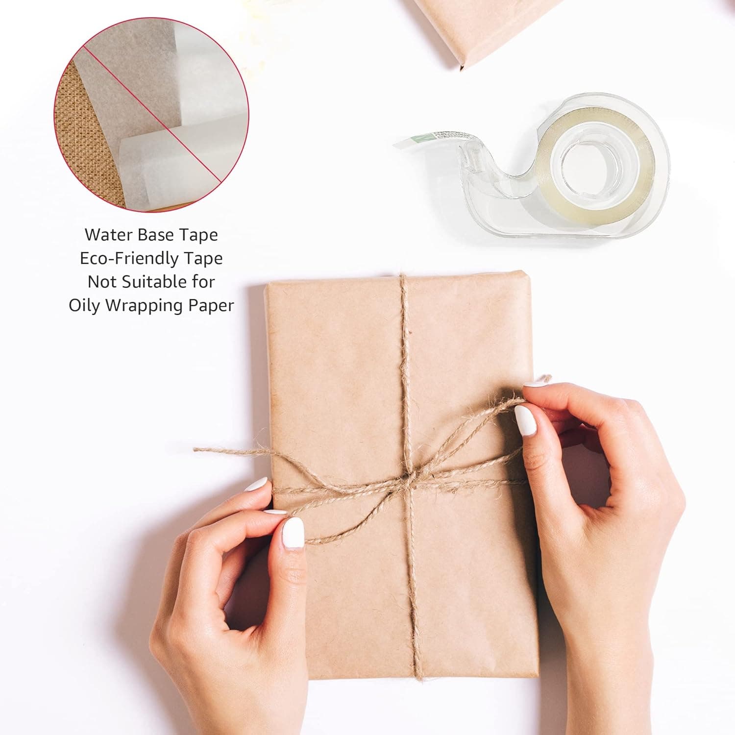 Amazon Basics Double Sided Refillable Permanent Tape with Dispenser, Narrow Width, 1/2 x 252 inches, 3-Pack, Translucence - Image 5