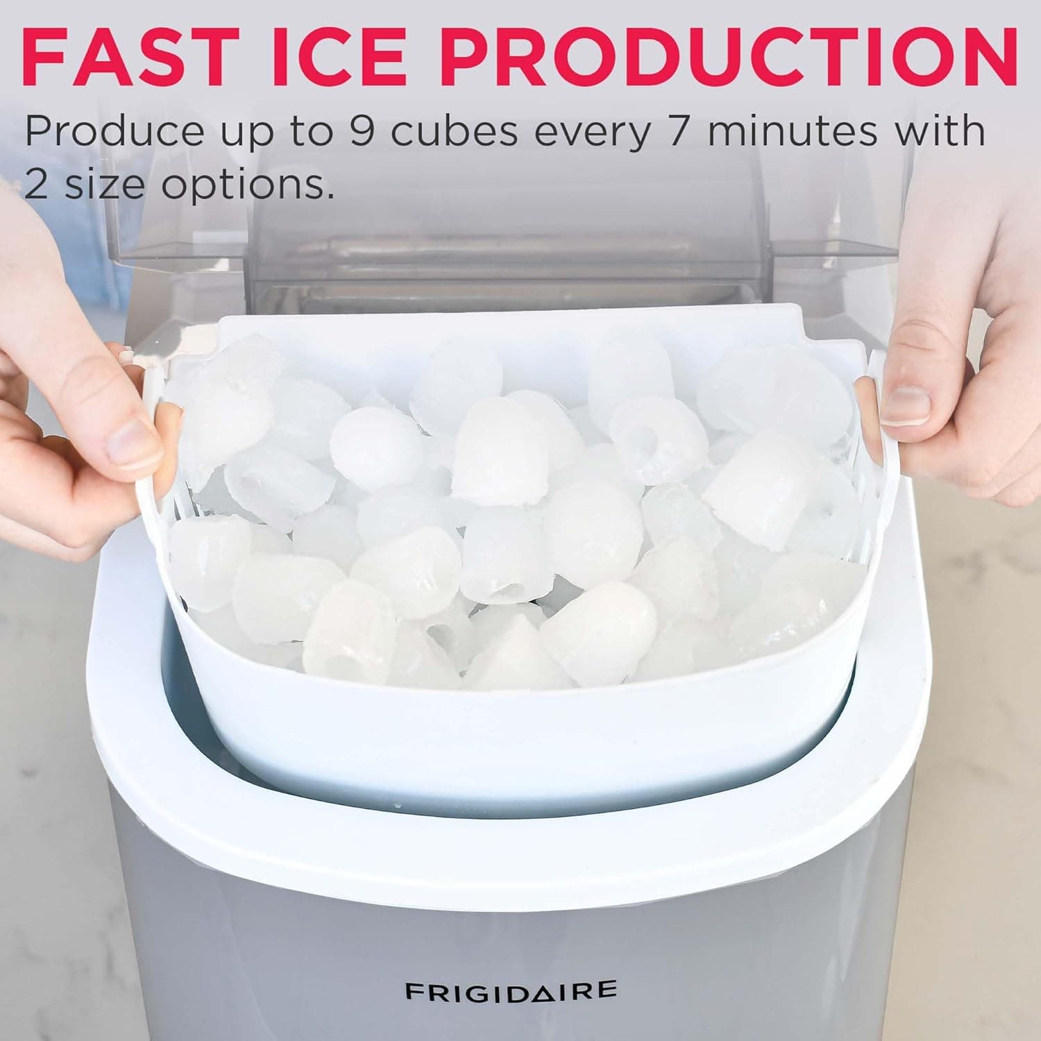 FRIGIDAIRE EFIC189-Silver Compact Ice Maker, 26 lb per Day, Silver - Image 5