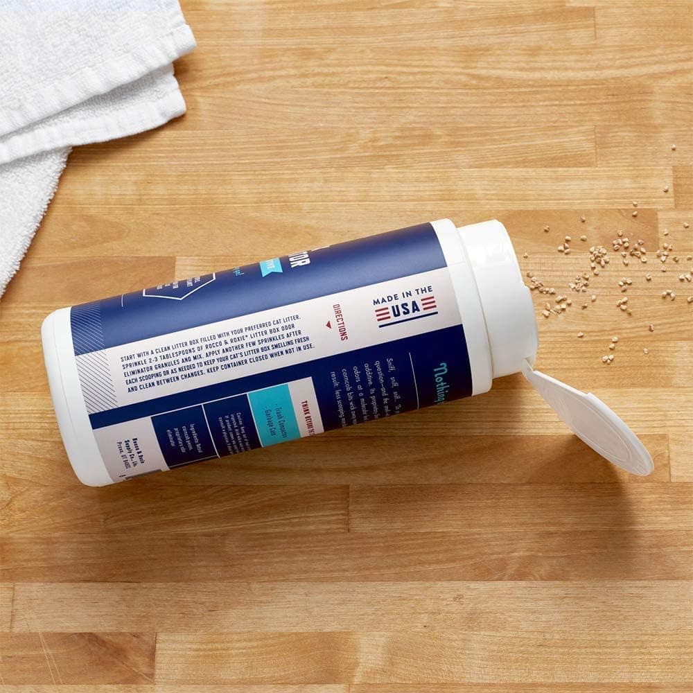 Rocco & Roxie Litter Box Odor Eliminator, Best Natural Urine Deodorizer, Cat Box Deodorizer, Smell Control, Odor Absorber, Safe for Kitty, 12 oz 12 Ounce (Pack of 1) - Image 5