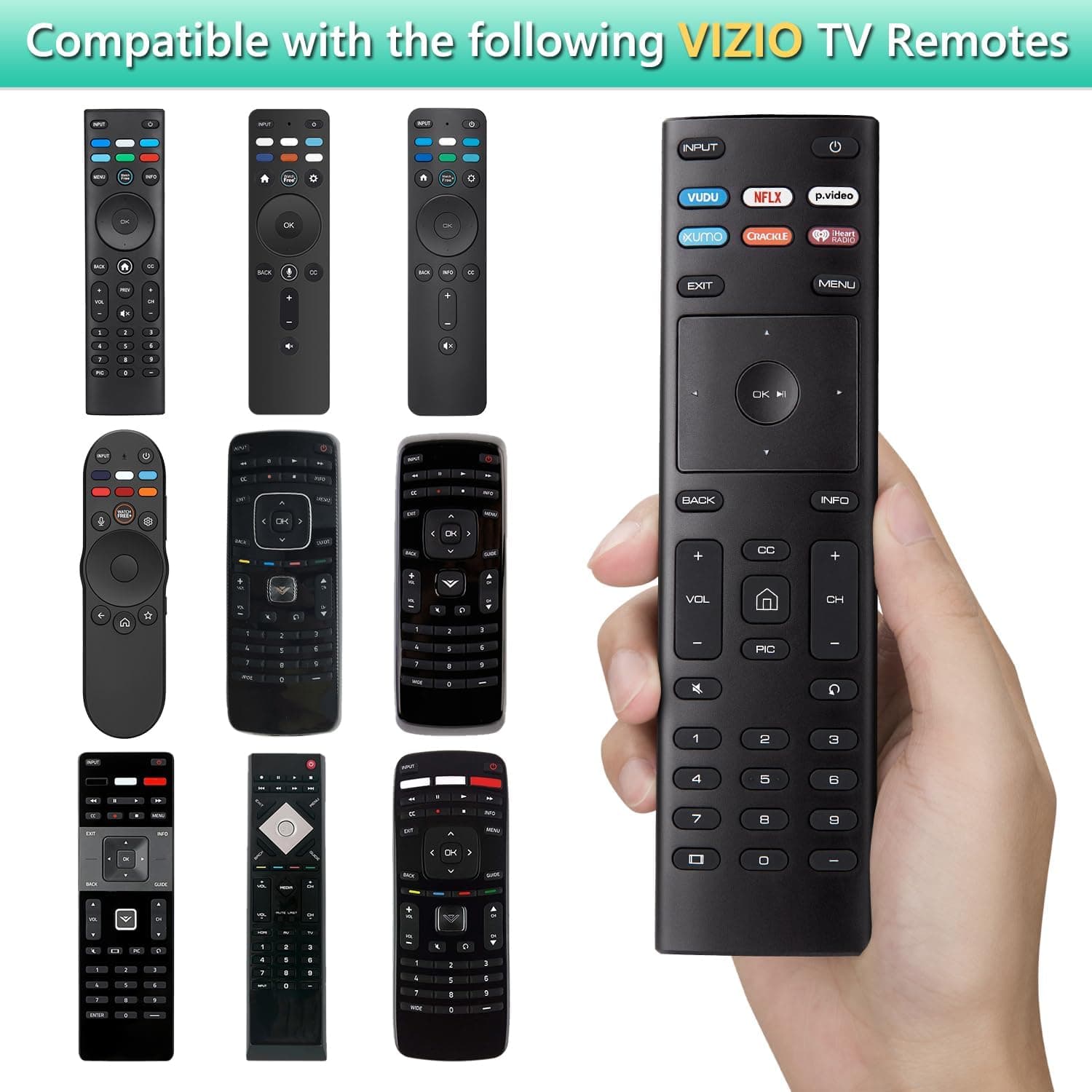 Universal for VIZIO Smart TV Remote Control Replacement XRT136 for Vizio TV - Image 3