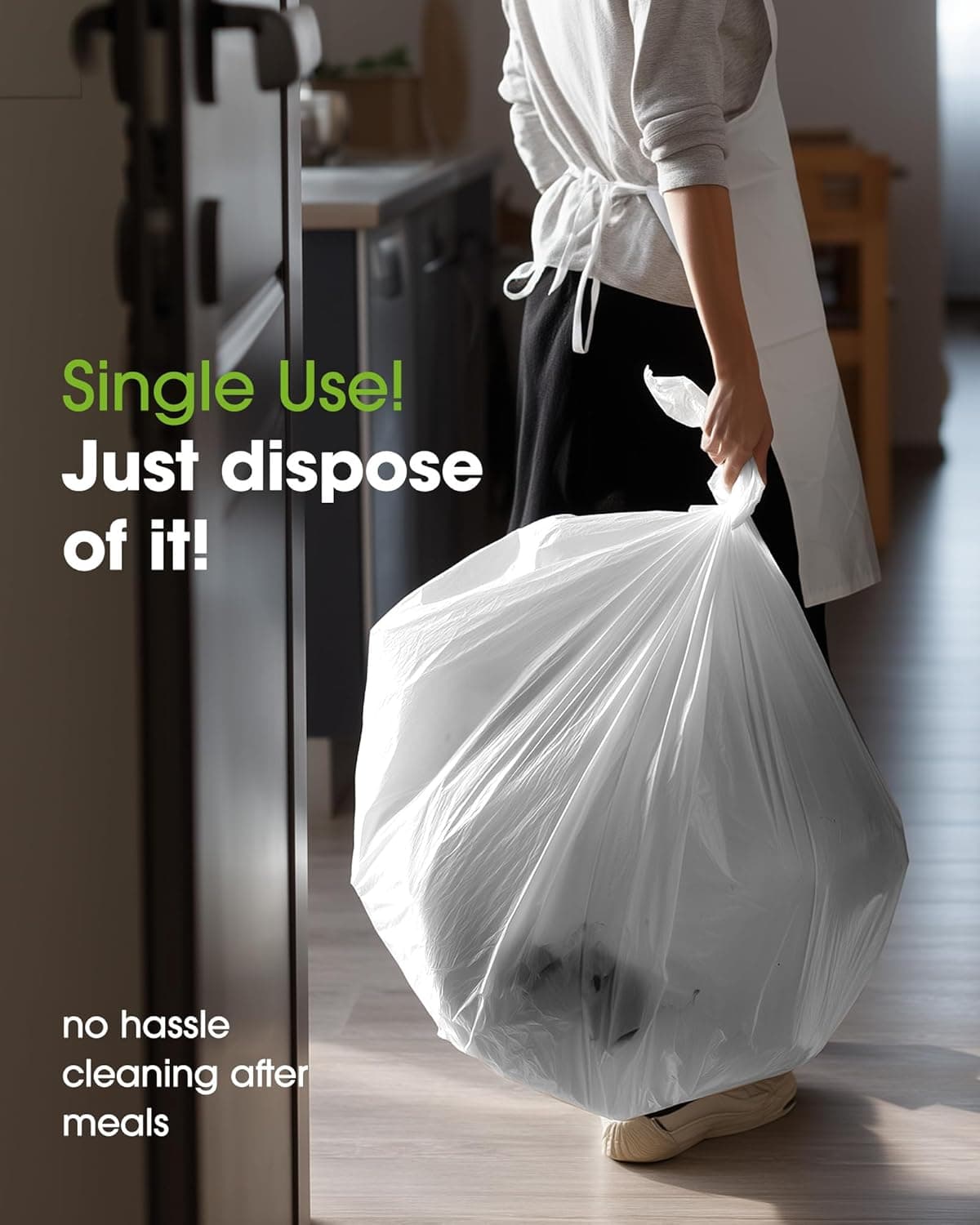 Pureegg 塑料桌布一次性 10 包，54 x 108 英寸桌布，派对，野餐，婚礼，装饰桌布，长方形，白色塑料覆盖，防漏 & 结实，白色 54" X 108" 长方形 - Image 6