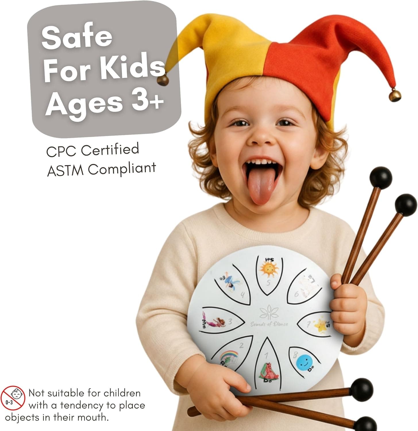 Steel Tongue Drum With Songbook And Bedtime Story - Kids Musical Instruments - Musical toys for toddlers, Dylan's Dream Drum 3 In 1 Handpan drum, 6 Inch 8 notes, Diatonic White Dylan's Dream Drum - Image 7