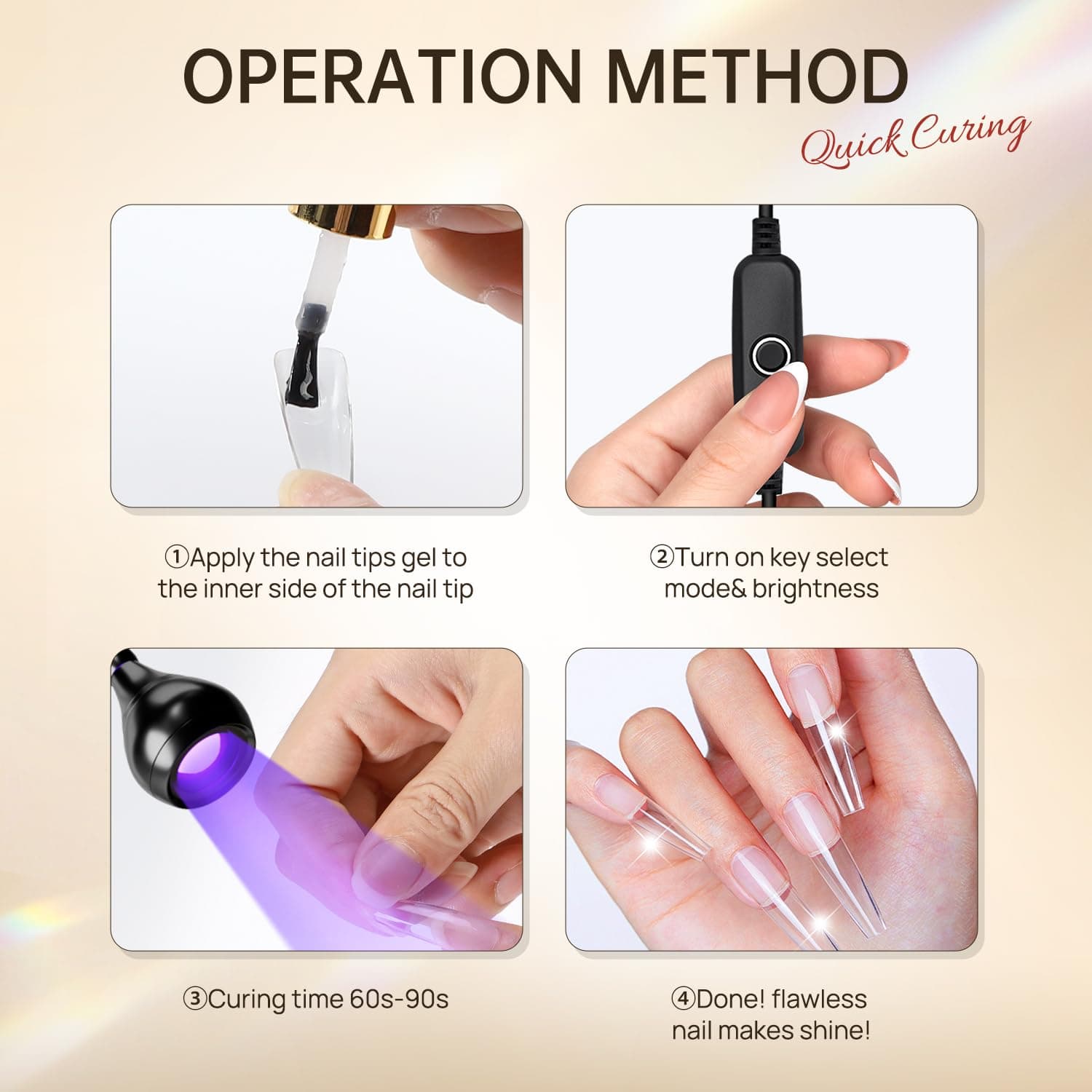 AORAEM Lámpara de Uñas LED Secadora de Manicura con Cuello de Cisne Negro y Abrazadera para Uñas de Gel - Image 6