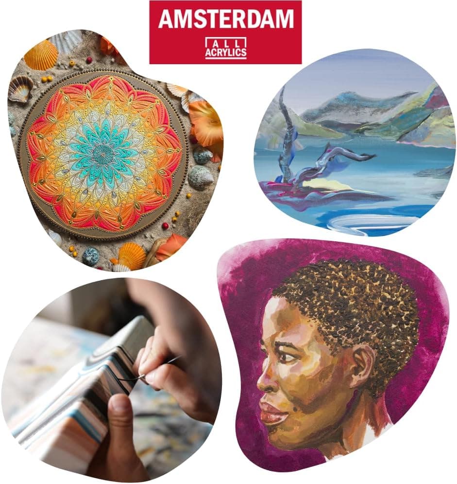 Amsterdam Acrylic Standard Series Paint Set 6x20ml, Pearl - Image 10