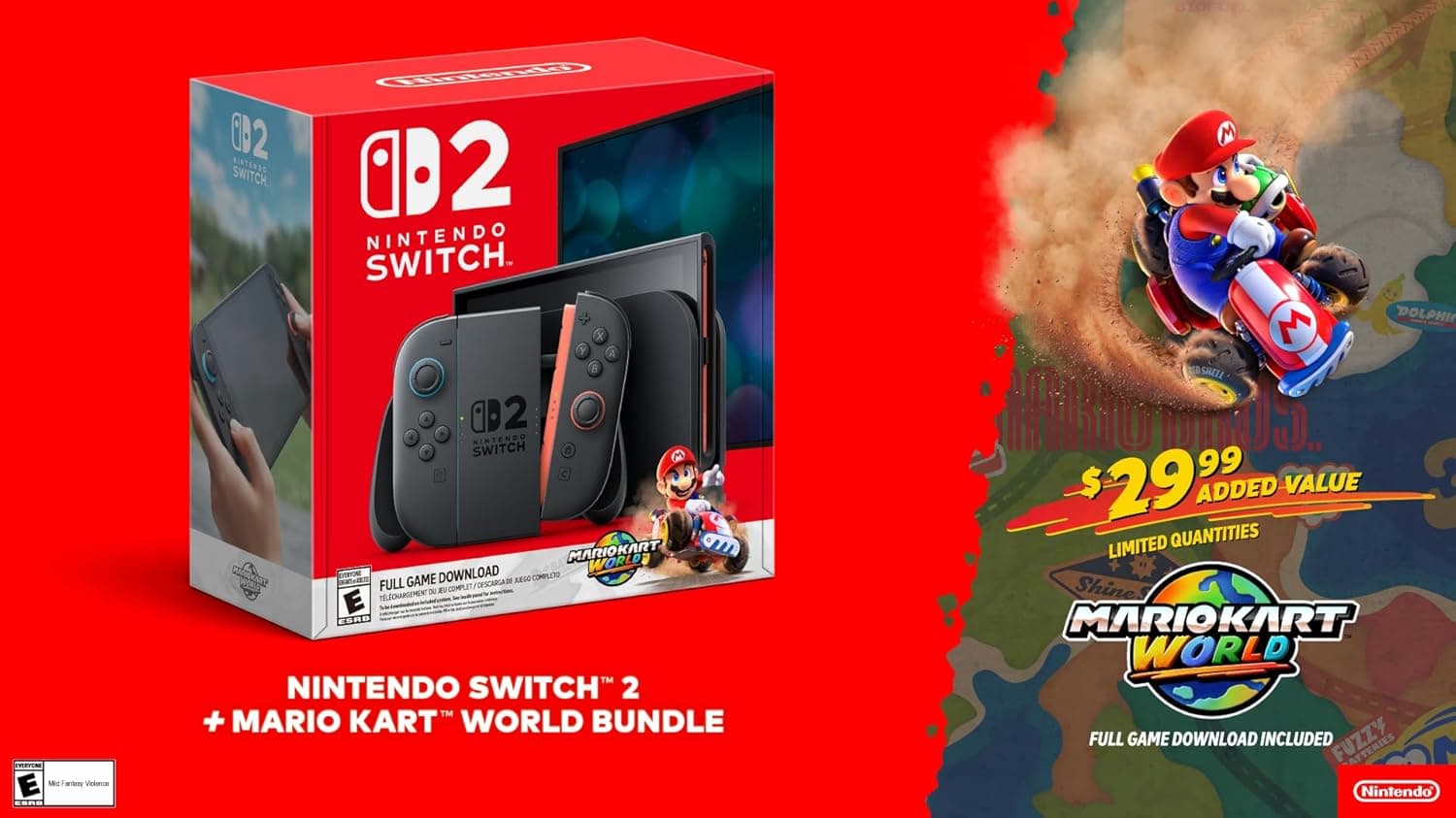 Nintendo Switch 2 + Mario Kart World Bundle Mario Kart World Bundle Console Only - Image 2