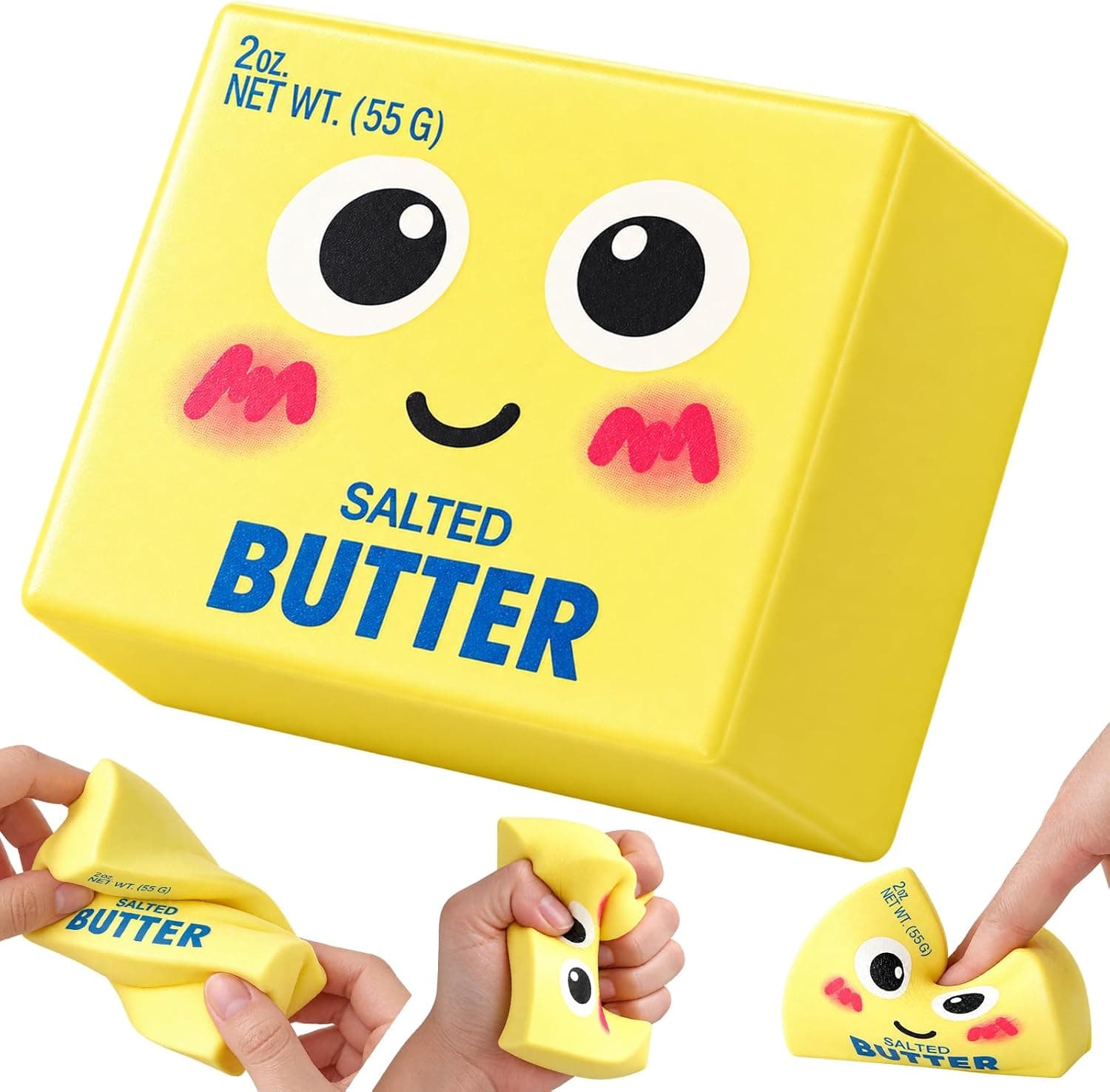 Amazon.com: CKXMHM New Upgraded Smile Face Butter Squishy Toys, Slow Rebound Dumpling Squishy, Soft Stretchy Sensory Squeeze Toys, Stress Relief Fidget Toys, Office Desk Toys & Daily Leisure Gifts (Smiley) : Toys & Games