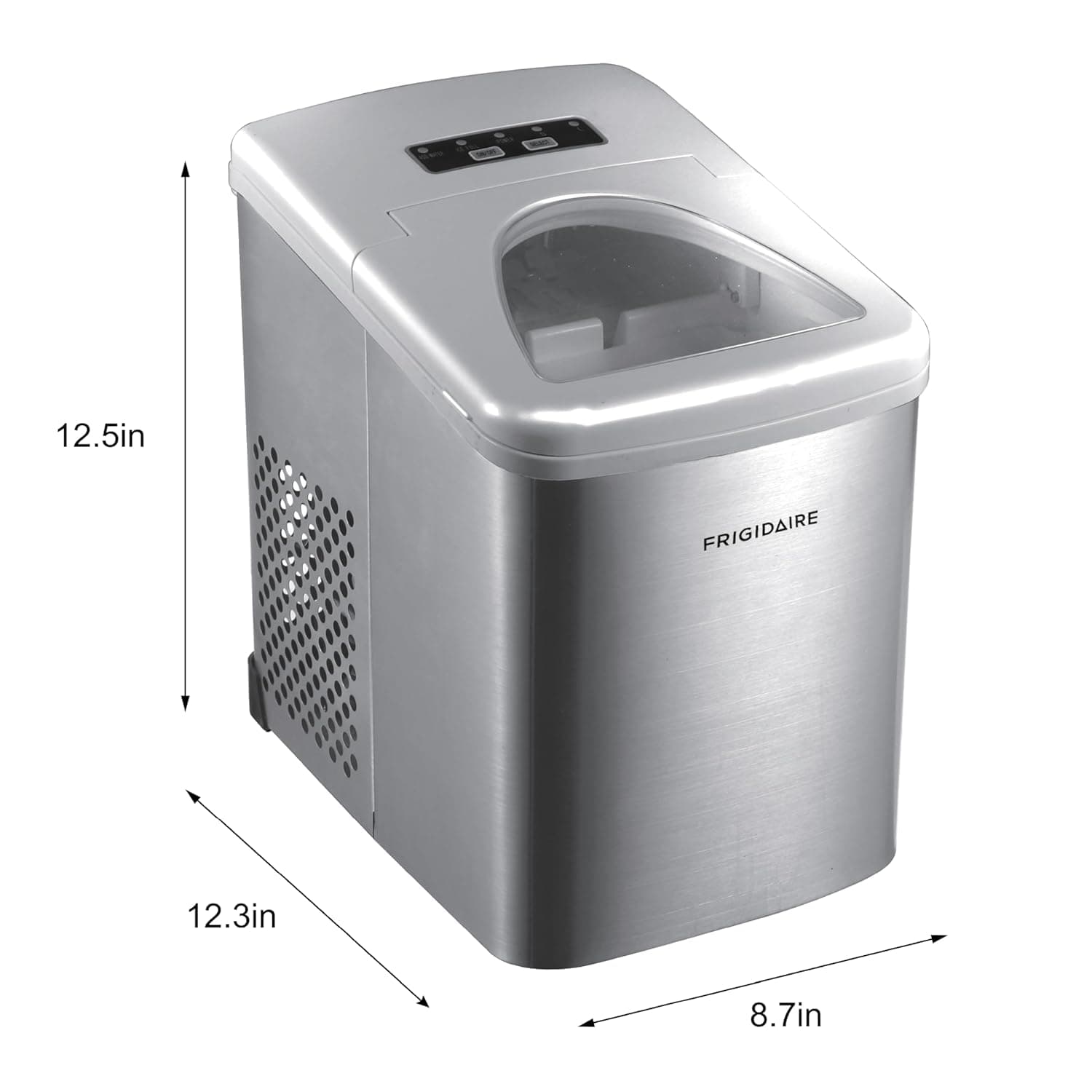 Frigidaire 26 Lbs per Day Portable Compact Maker, Ice Making Machine, Stainless, Medium - Image 6