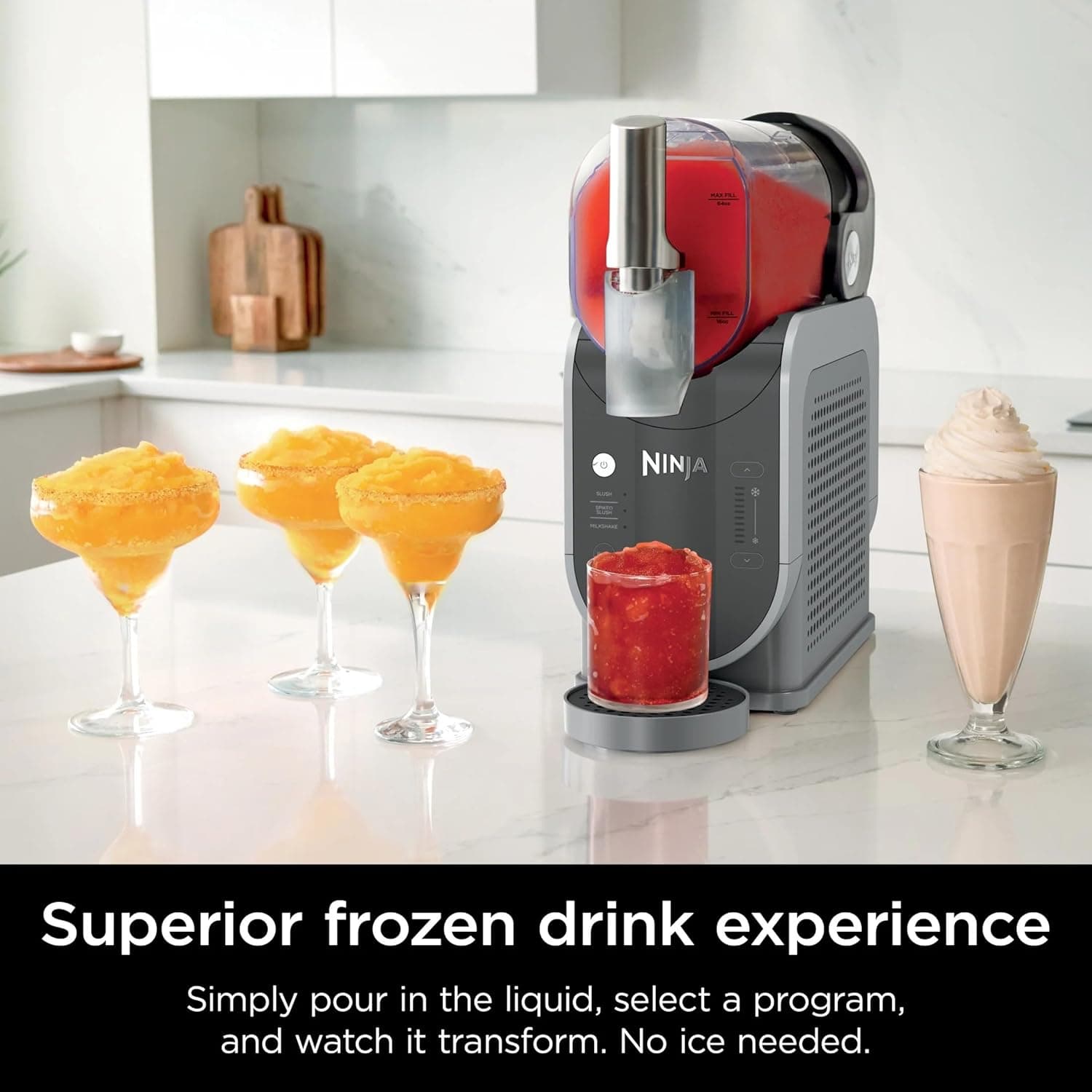 Ninja SLUSHi 72 oz Professional Frozen Drink Maker, 3 Preset Settings Slushie Machine (Renewed) 72 oz & 3 Presets - Image 3