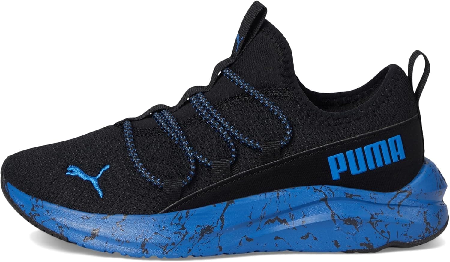 PUMA Unisex-Child Softride One4all Slip on Shoes Sneaker 13 Little Kid Puma Black-victoria Blue - Image 5