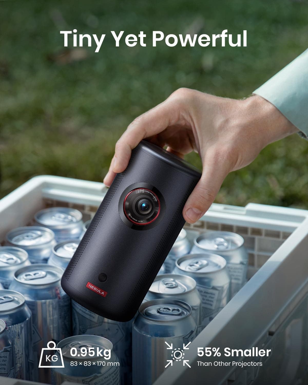 Nebula Anker Capsule 3 Laser 1080p, Smart, Wi-Fi, Mini Projector, Black, Portable Projector, Dolby Digital, Laser Projector, Autofocus, 120-Inch Picture, Built-in Battery, 2.5 Hours of Playtime - Image 4