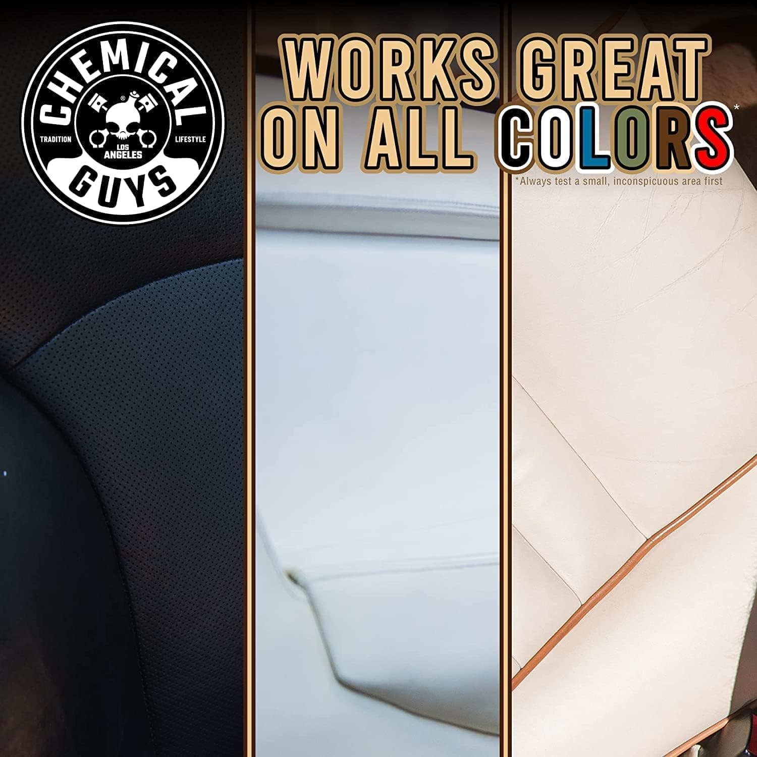 Chemical Guys Leather Cleaner and Conditioner Kit - Car Cleaner and Conditioner, Safely Cleans & Conditions Leather Car Interiors, Furniture, Shoes, Boots, Bags, Apparel & More, 2 Bottles (16 oz Each) 16 Fl Oz KIT - Image 3