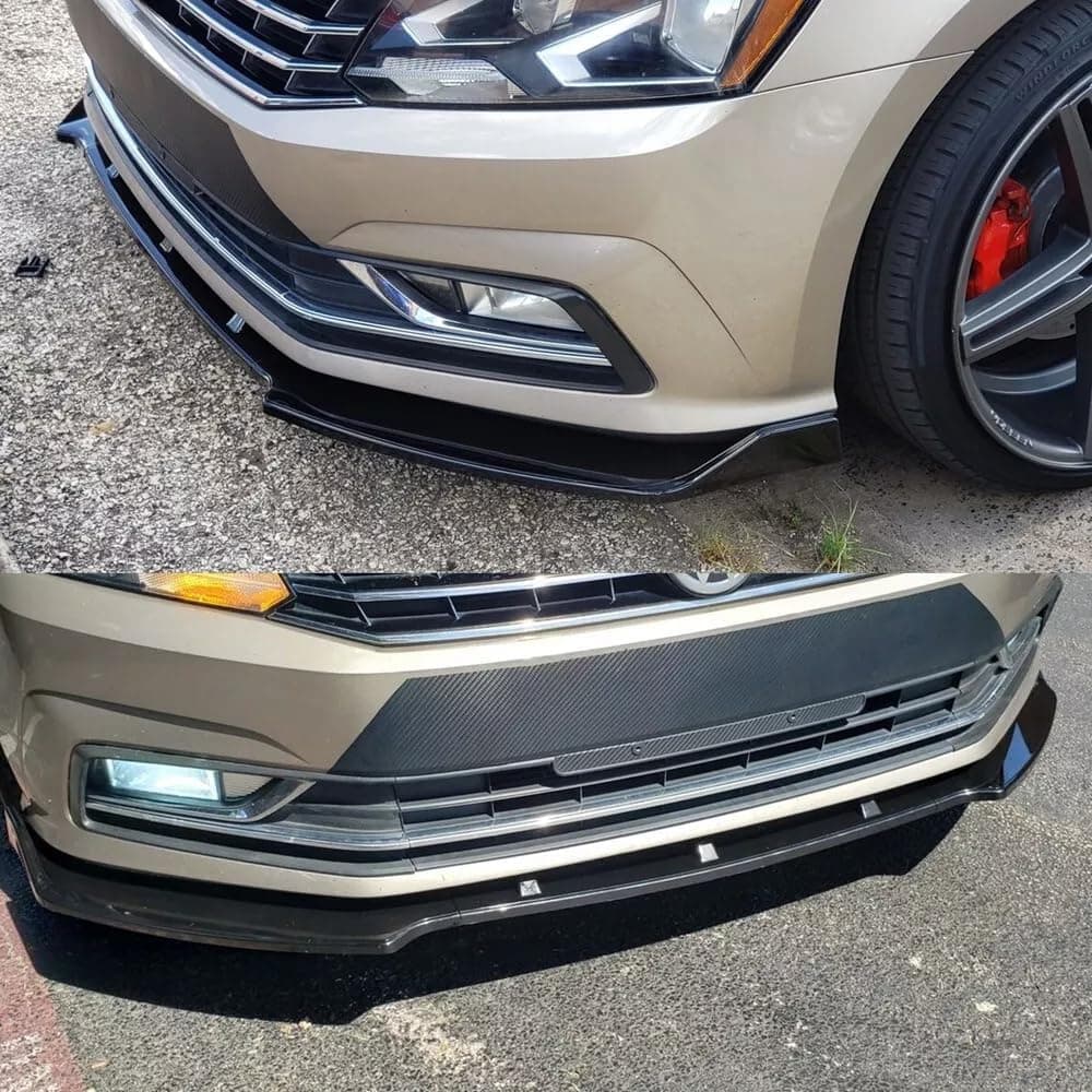Bright Black Front Bumper Lip Splitter Spoiler Compatible with Volkswagen VW USA Passat B7 S/SE/SEL/TDI/Sport/ 2012 2013 2014 2015 Accessories - Image 5