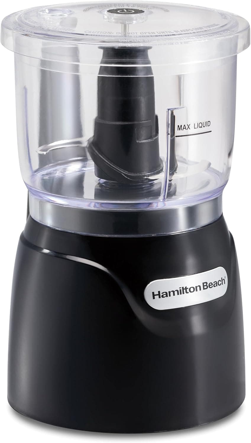 Hamilton Beach Electric Vegetable Chopper & Mini Food Processor, 3-Cup, 350 Watts, for Dicing, Mincing, and Puree, Black (72850) - Image 8