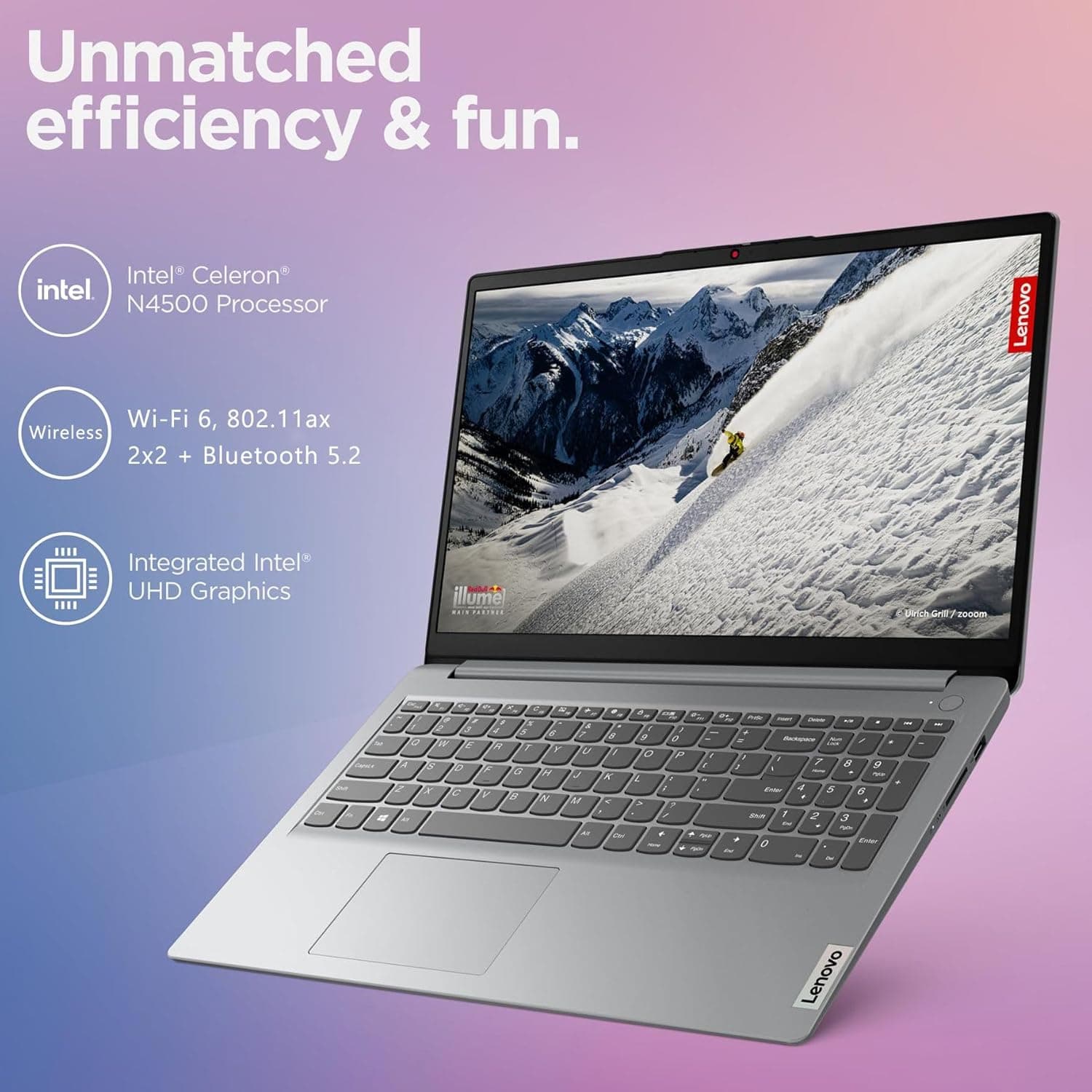 Lenovo Laptop Computers for Home Business Student Study, 15.6" FHD, Intel Processor, 16GB DDR4 RAM, 1TB PCIe SSD, WiFi 6, Bluetooth 5.2, Type-C, Webcam, Numeric Keypad, Cloud Grey, Windows 11 Pro - Image 3