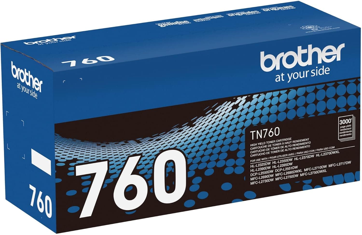 Brother Genuine TN760 High Yield Black Toner Cartridge, (For use with MFC-L2710DW MFC-L2750DW HL-L2350DW HL-L2370DW HL-L2395DW HL-L2390DW DCP-L2550DW Printers) High Yield Pack of 1 - Image 4