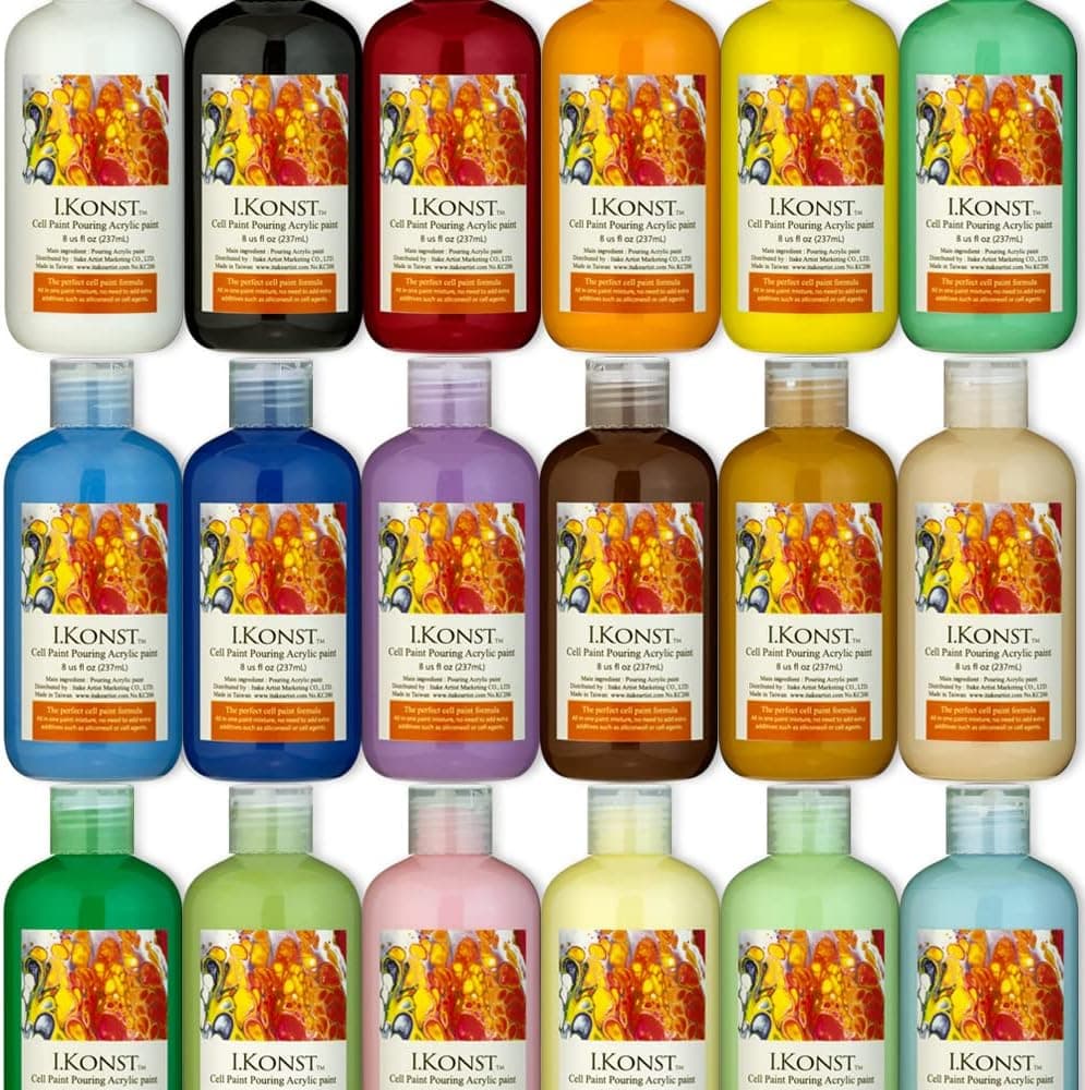 All in One Cell Effect Pouring Paint - No Need to add Silicone Oil for Perfect Cell Acrylic Paint - Easy To Use For Fluid Art, Splatter Paint and Cell Painting of Stretched Canvas, Wood, Rocks, Crafts and More - Premix 8oz Bottles (White) - Image 10