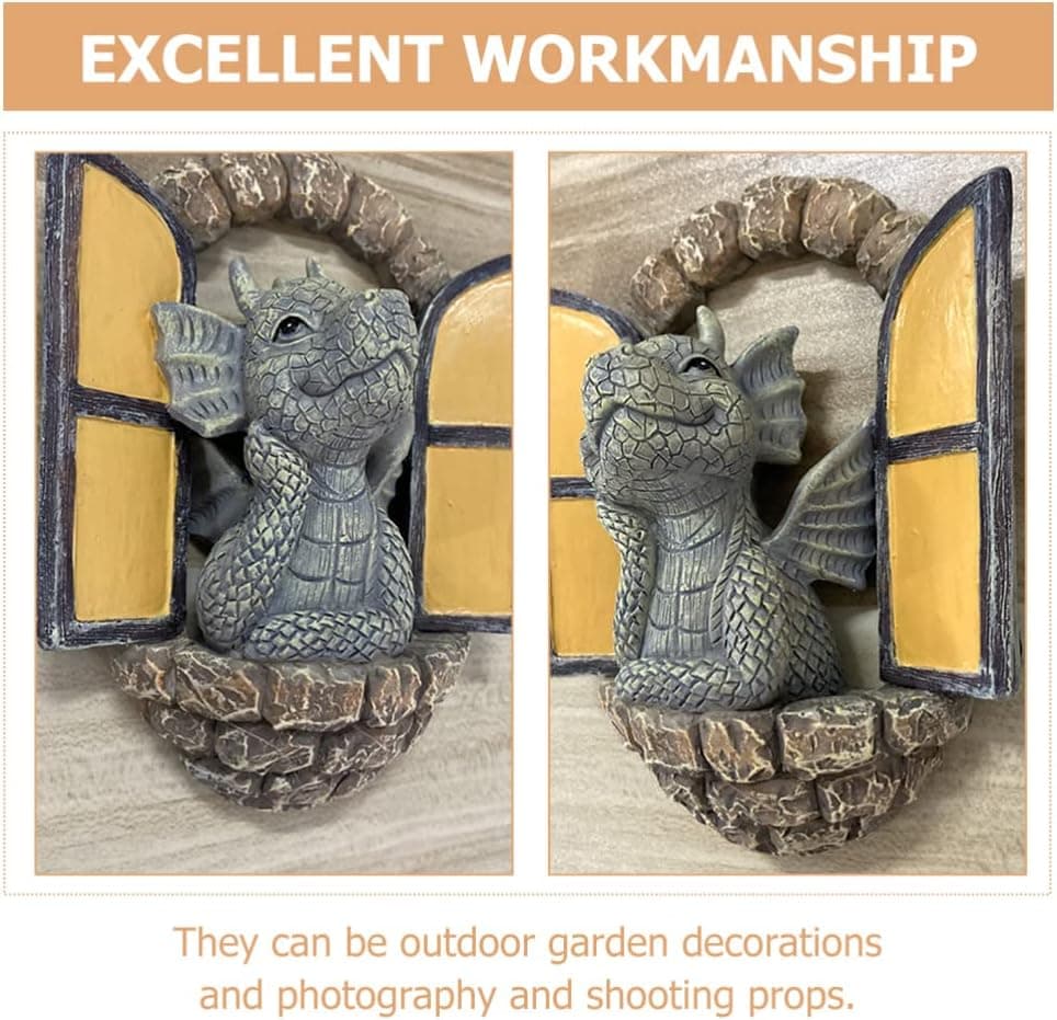 Holibanna 3D Dragon Wall Art Decor Hanging Dinosaurs Sculpture Wall Mounted Room Decor Home Wall Decorations for Kids Bedroom - Image 6