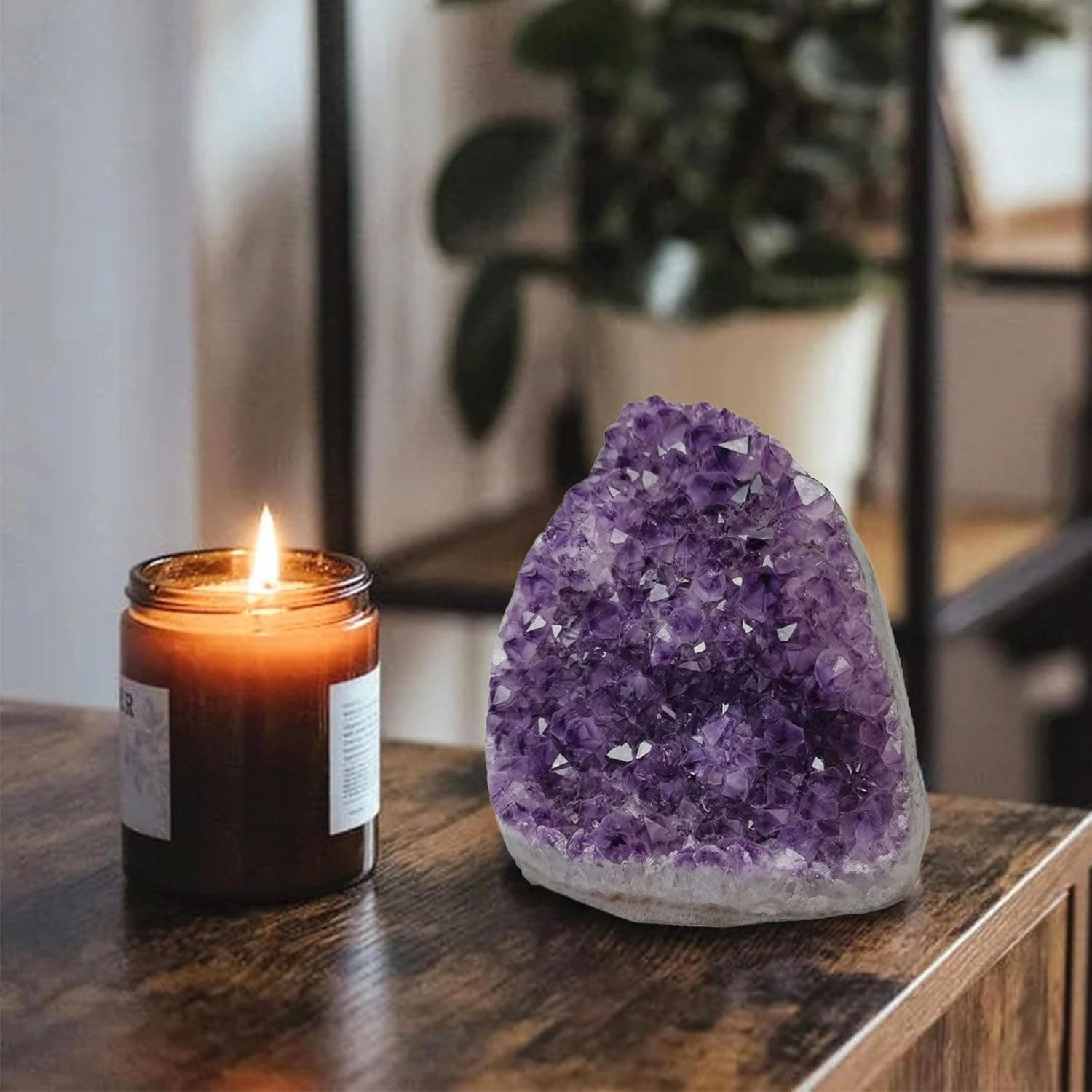Amethyst Crystal Geodes Purple Crystals Rock Cluster Quartz Raw Healing Crystals 0.5-1LB 0.5 Pound to 1 Pound - Image 3