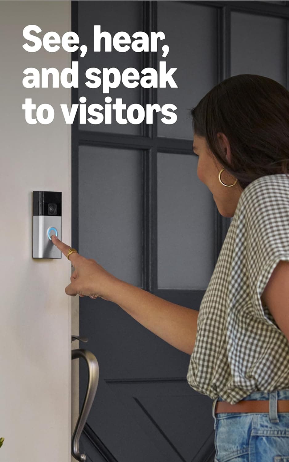 Ring Battery Doorbell, Solar, Head-to-Toe Video, Live View with Two-Way Talk, and Motion Detection & Alerts (2024 release), Satin Nickel Satin Nickel Solar - Image 5