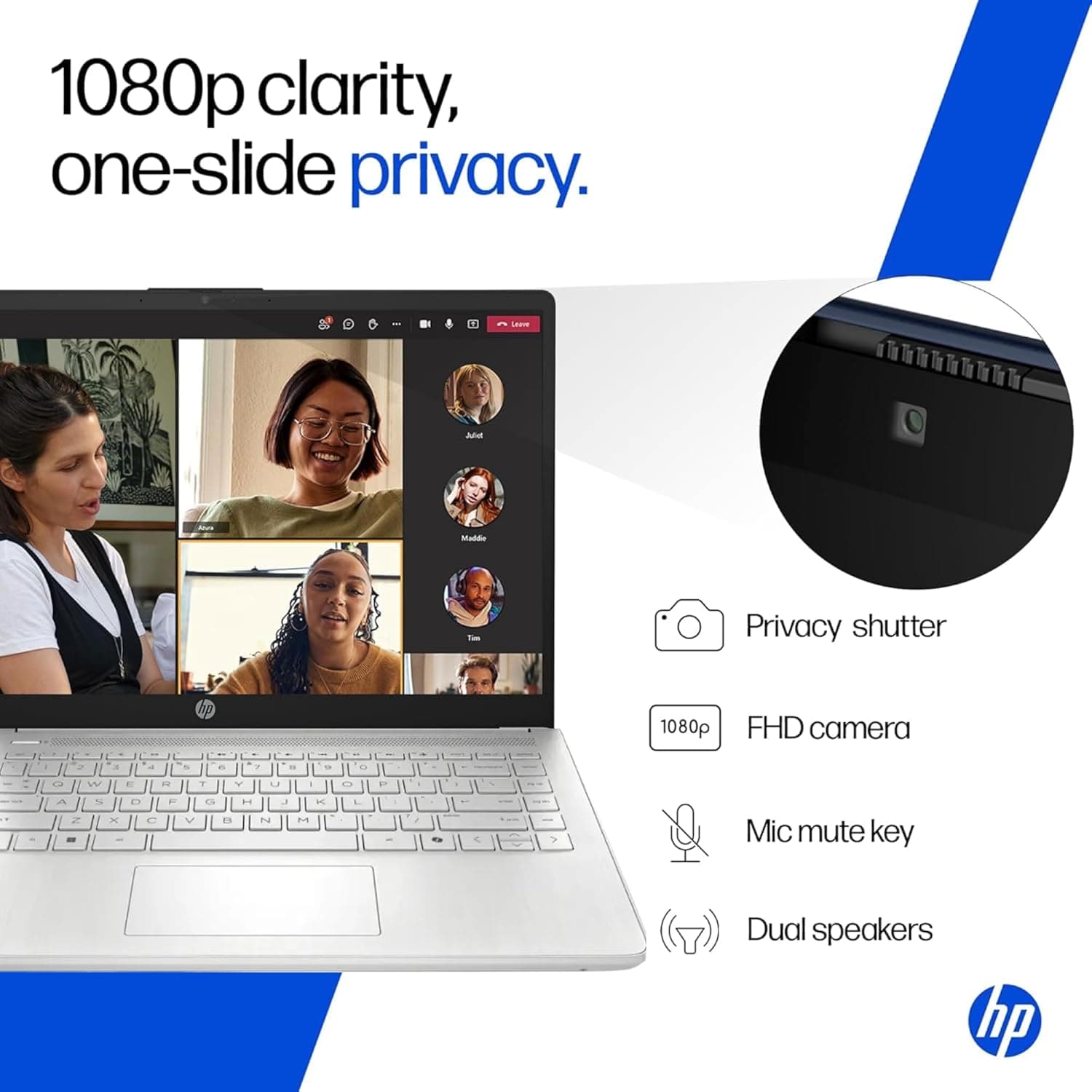 HP Everyday Laptop | Office 365 | Intel Quad-Core Processor | 11.5 HRs Battery | 1TB Cloud Storage with 64GB SSD, 8GB RAM | Copilot AI Windows 11 w/o Mouse White - Image 5