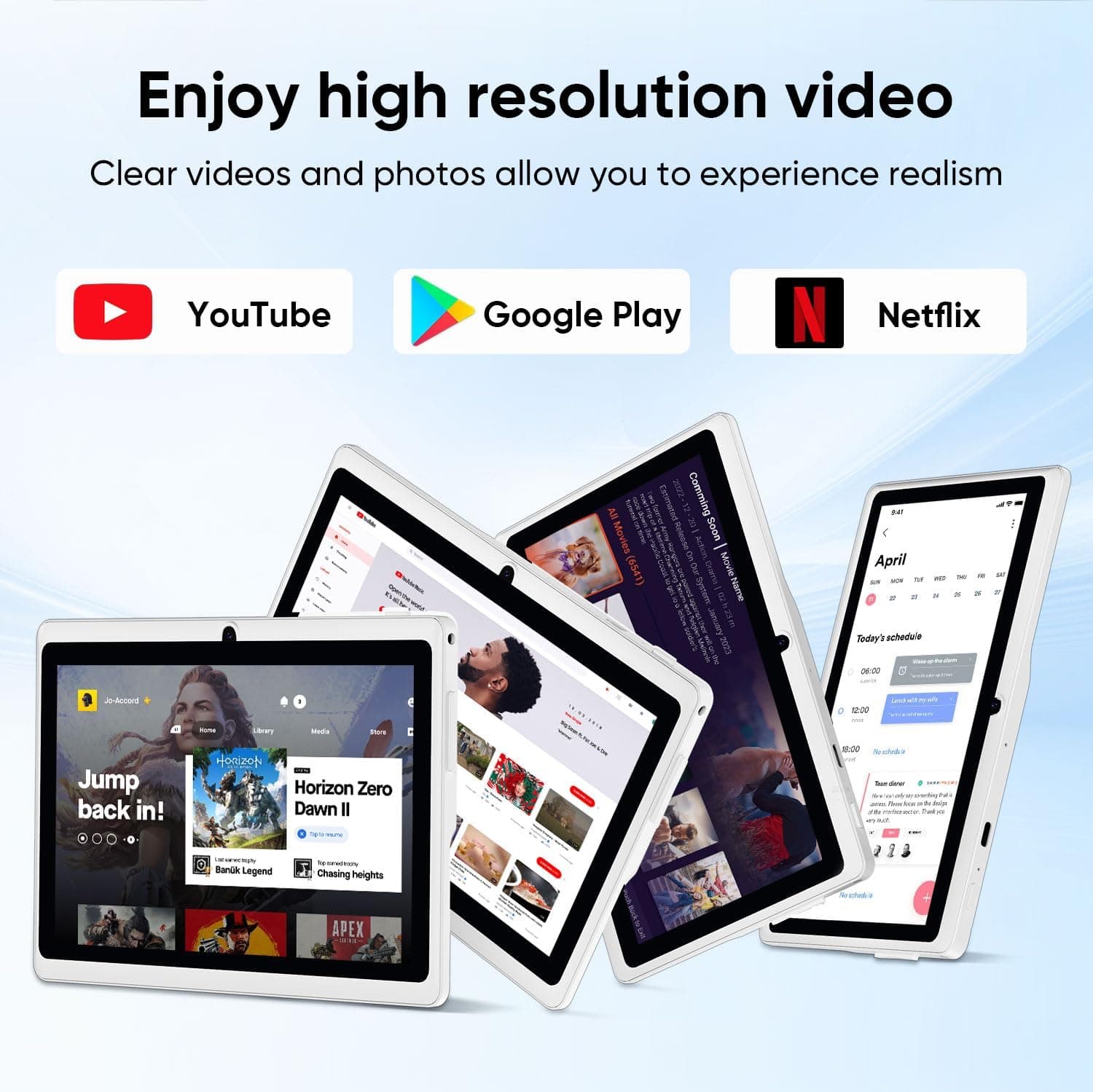 Android 15 Tablet 7 Inch Tablet, 9GB RAM 32GB ROM 1TB Expansion, Quad-core Processor, Dual Camera, 5G/2.4G WiFi, Bluetooth, Parental Control, Drop-Proof Case (Black) - Image 5