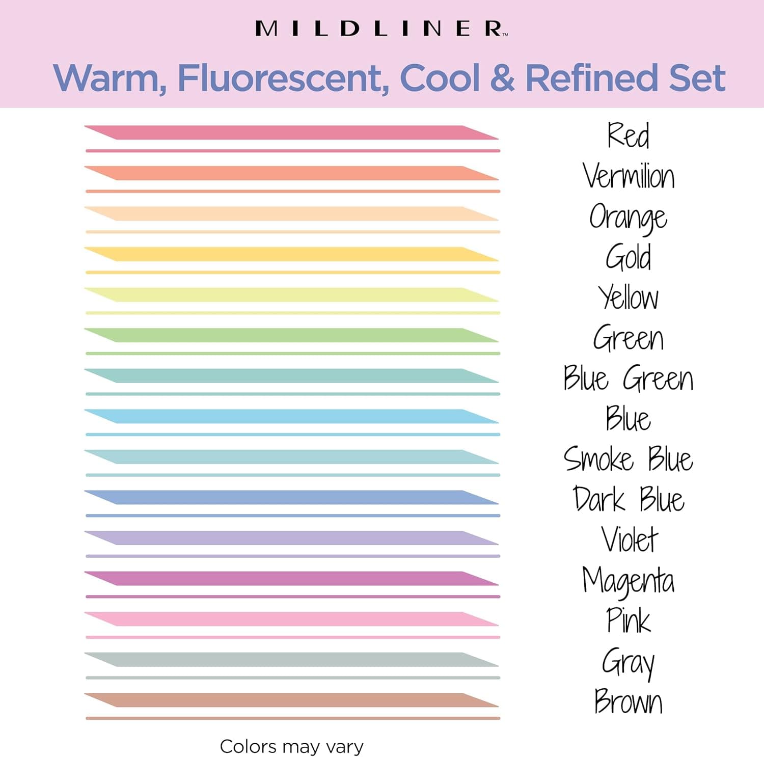 Set de Marcadores Resaltadores de Doble Punta Zebra Pen Mildliner, Puntas Anchas y Finas, Sin Sangrado, Ideal para Resaltar Biblias, Journaling, Suministros Escolares y de Oficina, Colores de Tinta Variados, Paquete de 15 (78115) Variados D - Image 4