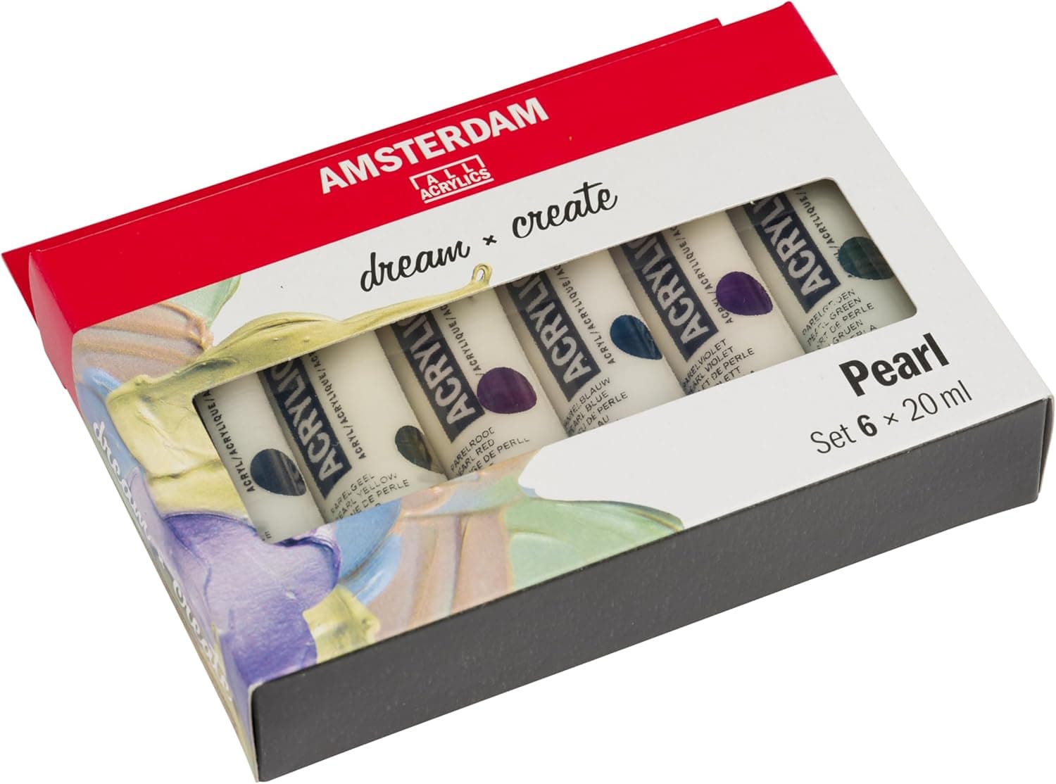 Amsterdam Acrylic Standard Series Paint Set 6x20ml, Pearl - Image 4
