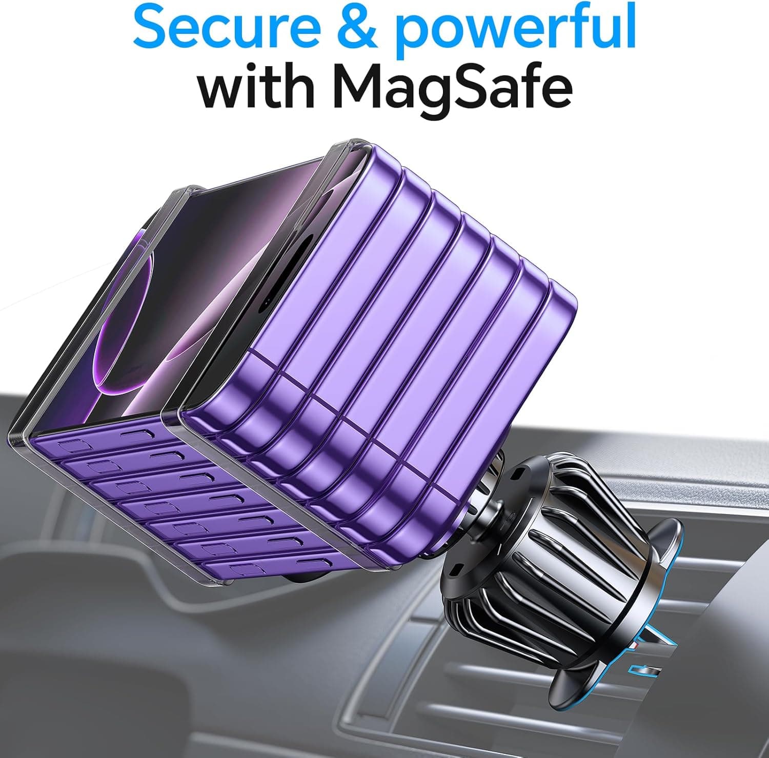 Kaistyle for Magsafe Car Mount【20 Strong Magnets】Magnetic Phone Holder for Car Phone Holder Mount Dash Mounted Holders Cell Phone Holders for Your Car Accessories for Women Men for iPhone 17 16 15 14 Black - Image 10