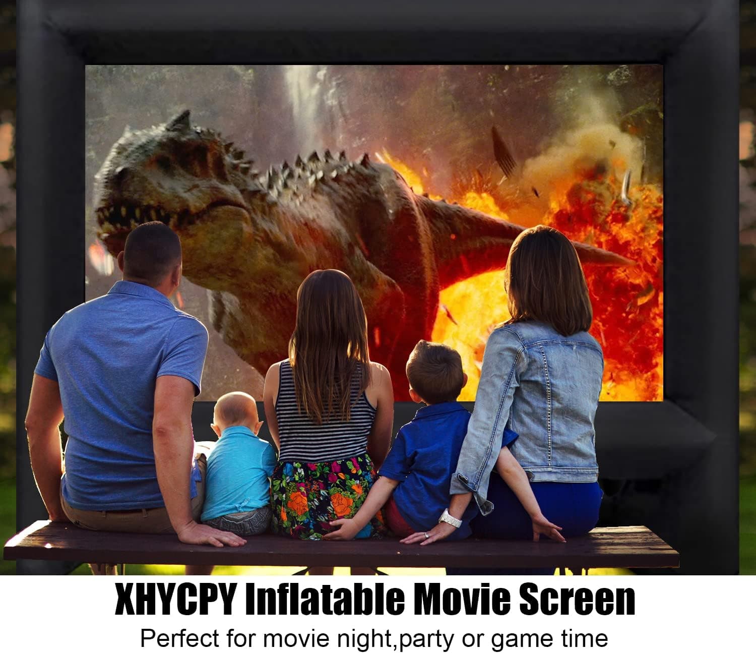 16ft Inflatable Movie Screen Outdoor Projector Screen with Air Blower Storage Bag - Front/Rear Projection, Easy Set Up Blow Up Screen for Backyard Movie Night, Theme Parties, Celebrations - Image 7