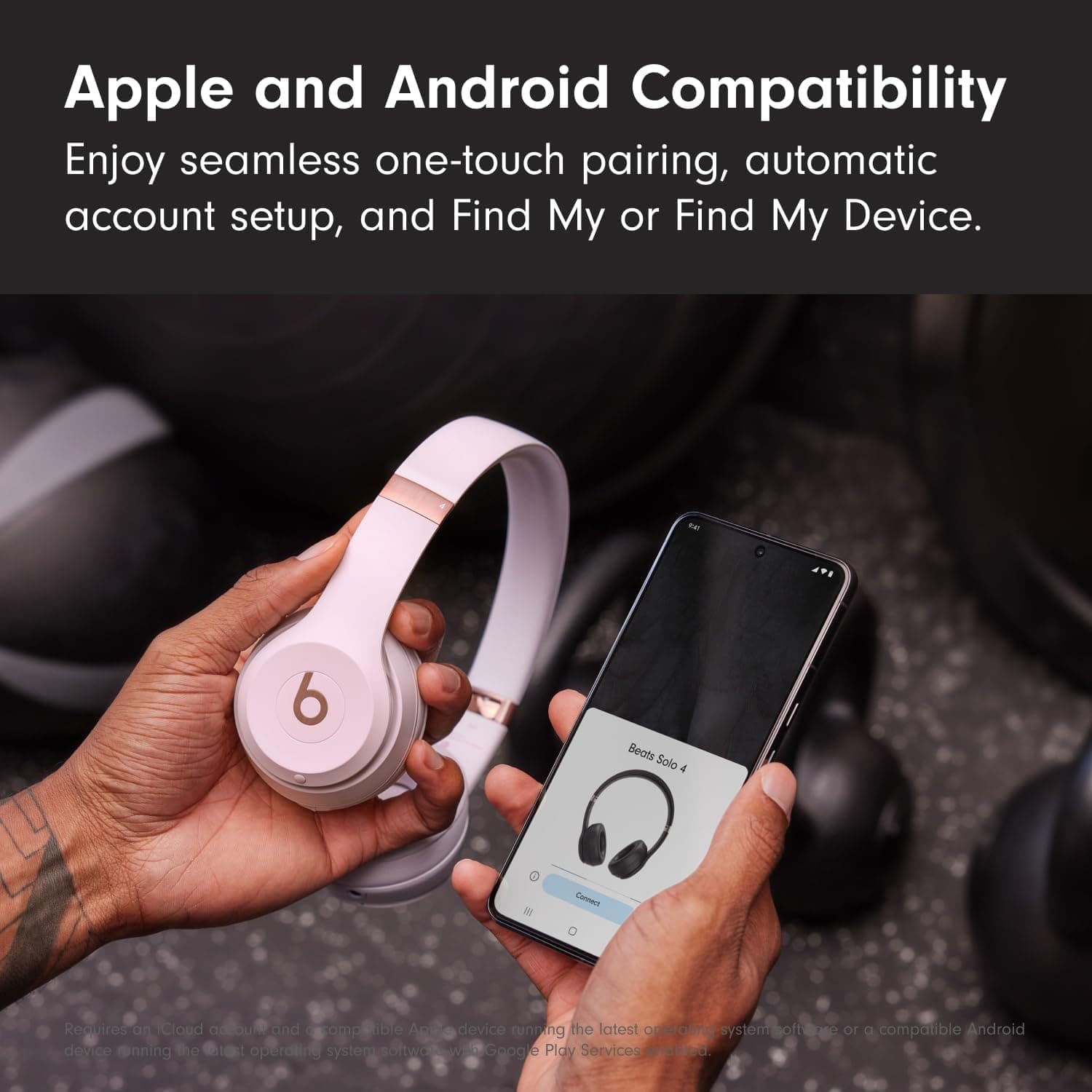 Beats Solo 4 - Wireless On-Ear Bluetooth Headphones, Up to 50-Hour Battery Life, Ultra-Lightweight Comfort, Powerful and Balanced Sound, Apple & Android Compatible - Cloud Pink Cloud Pink Standalone - Image 9