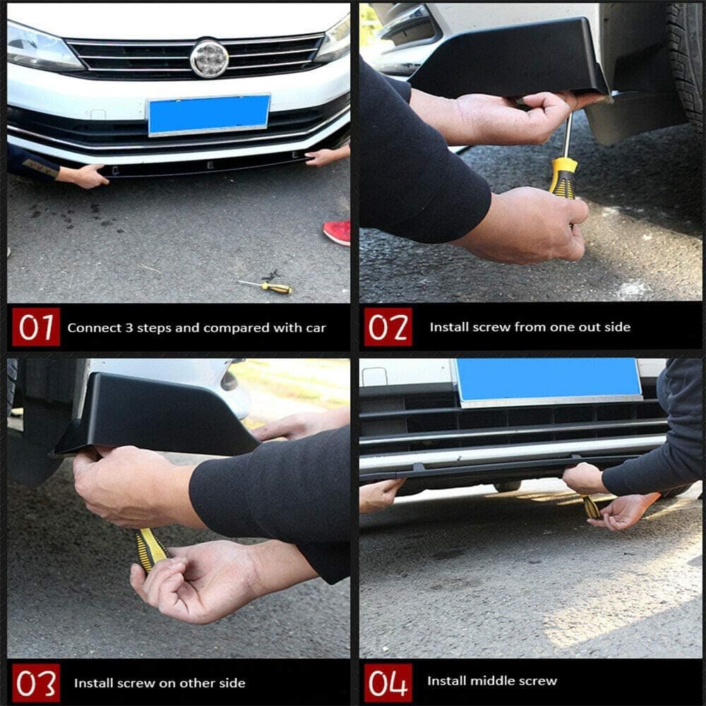 Bright Black Front Bumper Lip Splitter Spoiler Compatible with Volkswagen VW USA Passat B7 S/SE/SEL/TDI/Sport/ 2012 2013 2014 2015 Accessories - Image 8