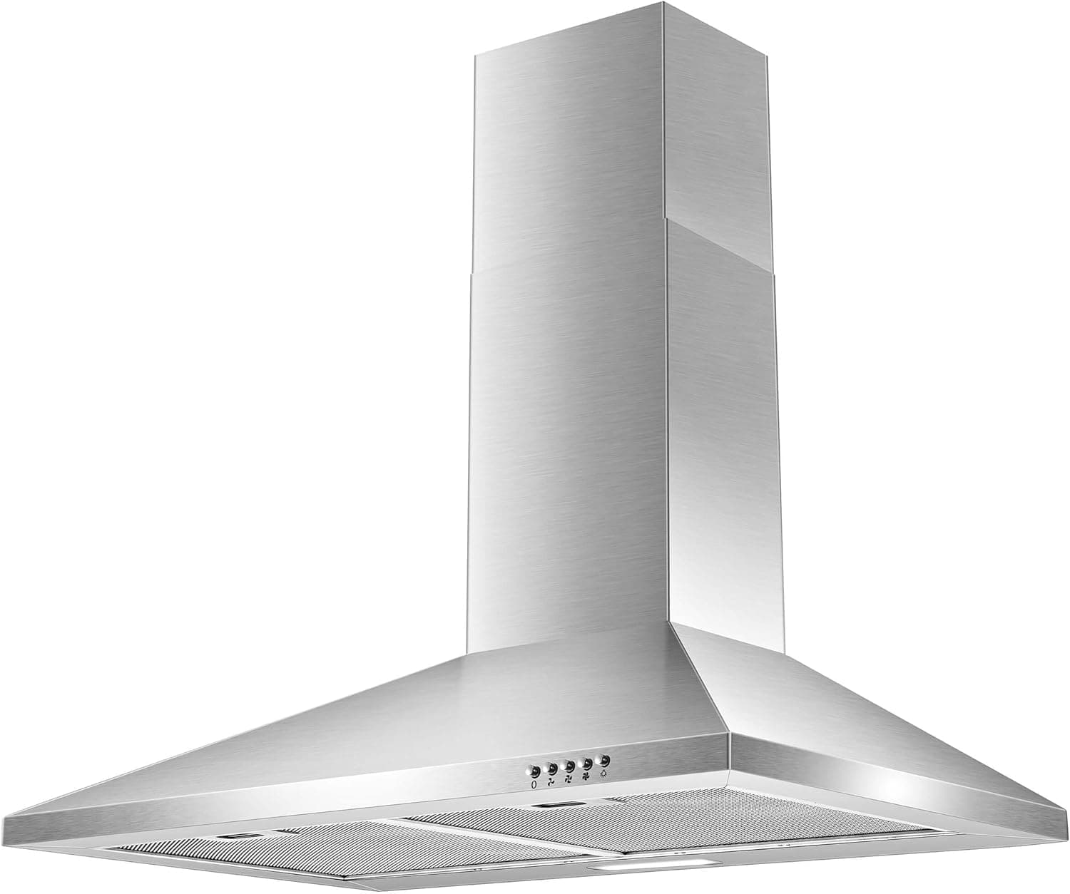SNDOAS Range Hood 30 inch,Wall Mount Range Hood in Stainless Steel With Ducted/Ductless Convertible,Stove Vent Hood with Aluminum Filters,3 Speed Exhaust Fan,LED Light,Button Control Silver 30" - Image 3