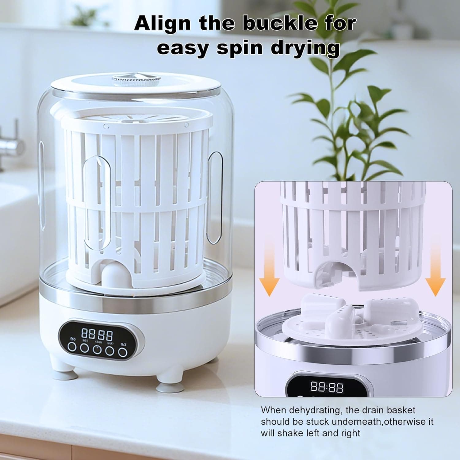 3L Portable Washing Machine,3 In 1 Portable Washer And Dryer Underwear Washing Machine,Mini Lavadora Portatil for Home, Apartment, Hotel, Camping & Travel(3L capacity) - Image 5