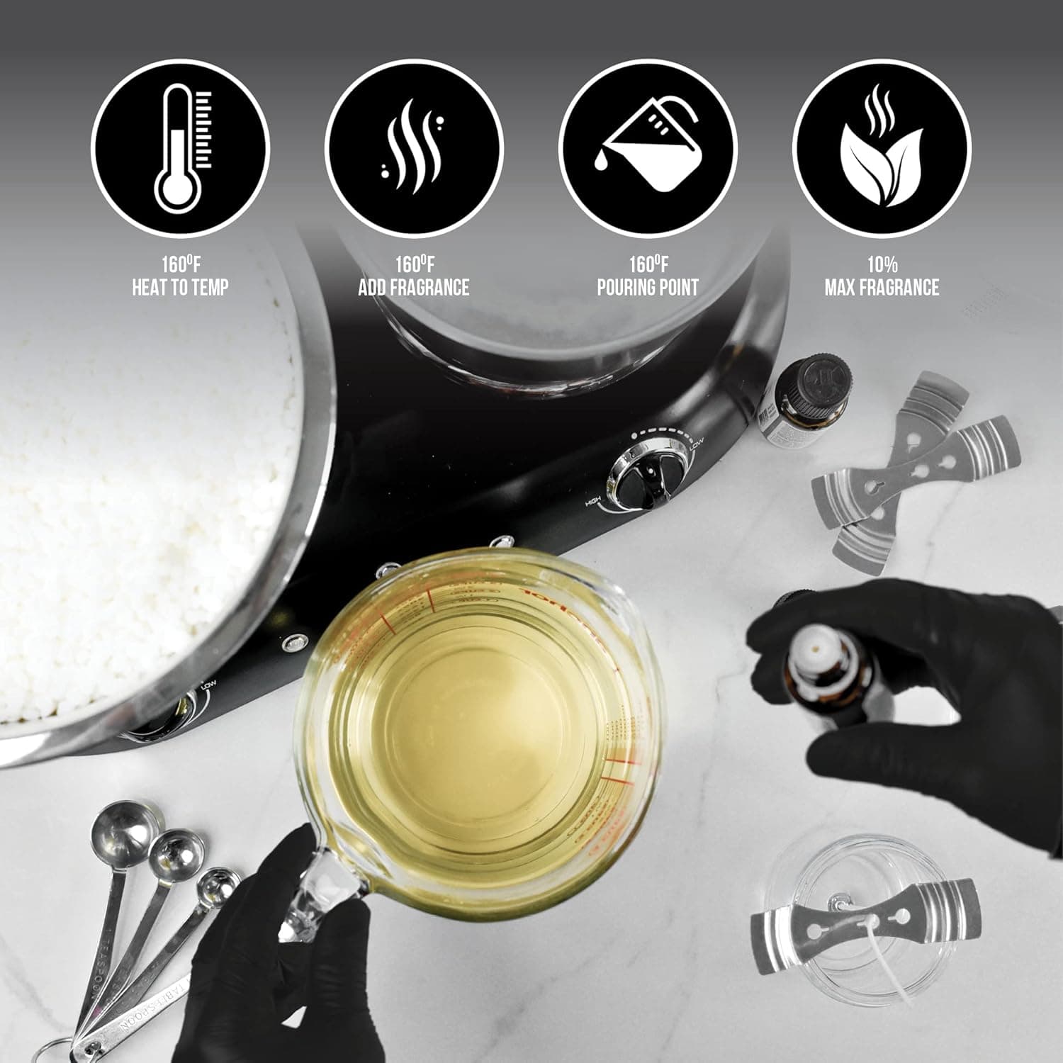 American Soy Organics Freedom Soy Wax Beads pour la fabrication de bougies - Fournitures naturelles pour la fabrication de bougies - Cire à bougie sans paraffine, sans cire d'abeille pour bougies en contenant, bougies chauffe-plat et fondants, 10 lbs 10lb - Image 5